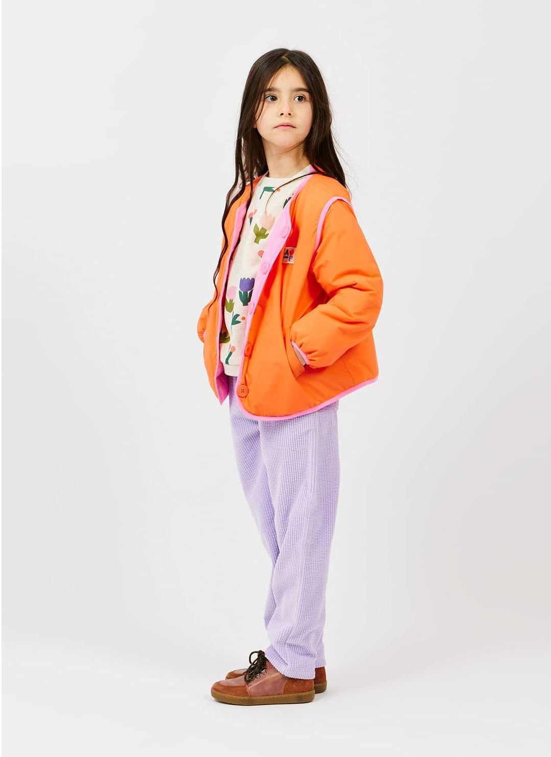 Two-tone Reversible Jacket | Orange