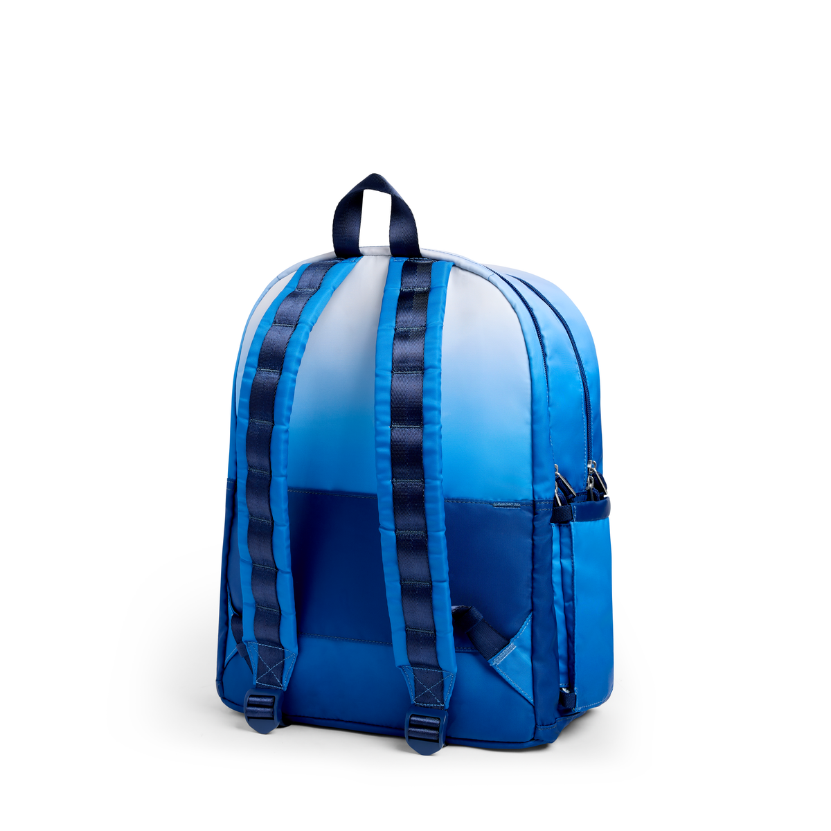 Kane Double Pocket Backpack | Blue Gradient Diagonal Zipper