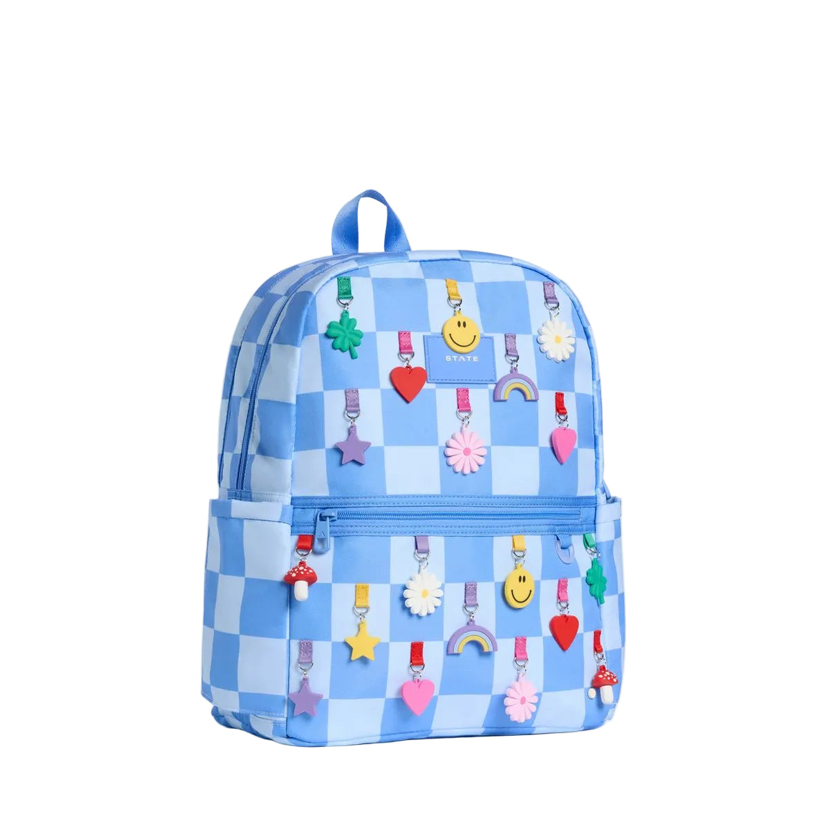 Kane Double Pocket Backpack | Charms Blue Check