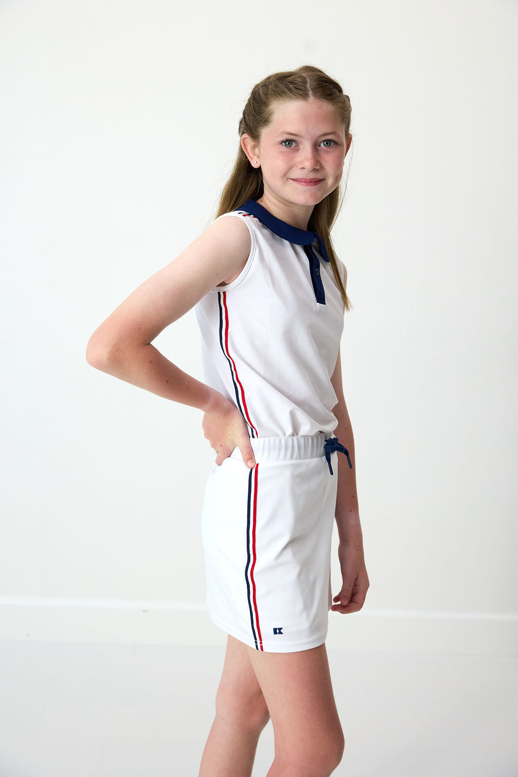 Girls Liberty Love Skort | White