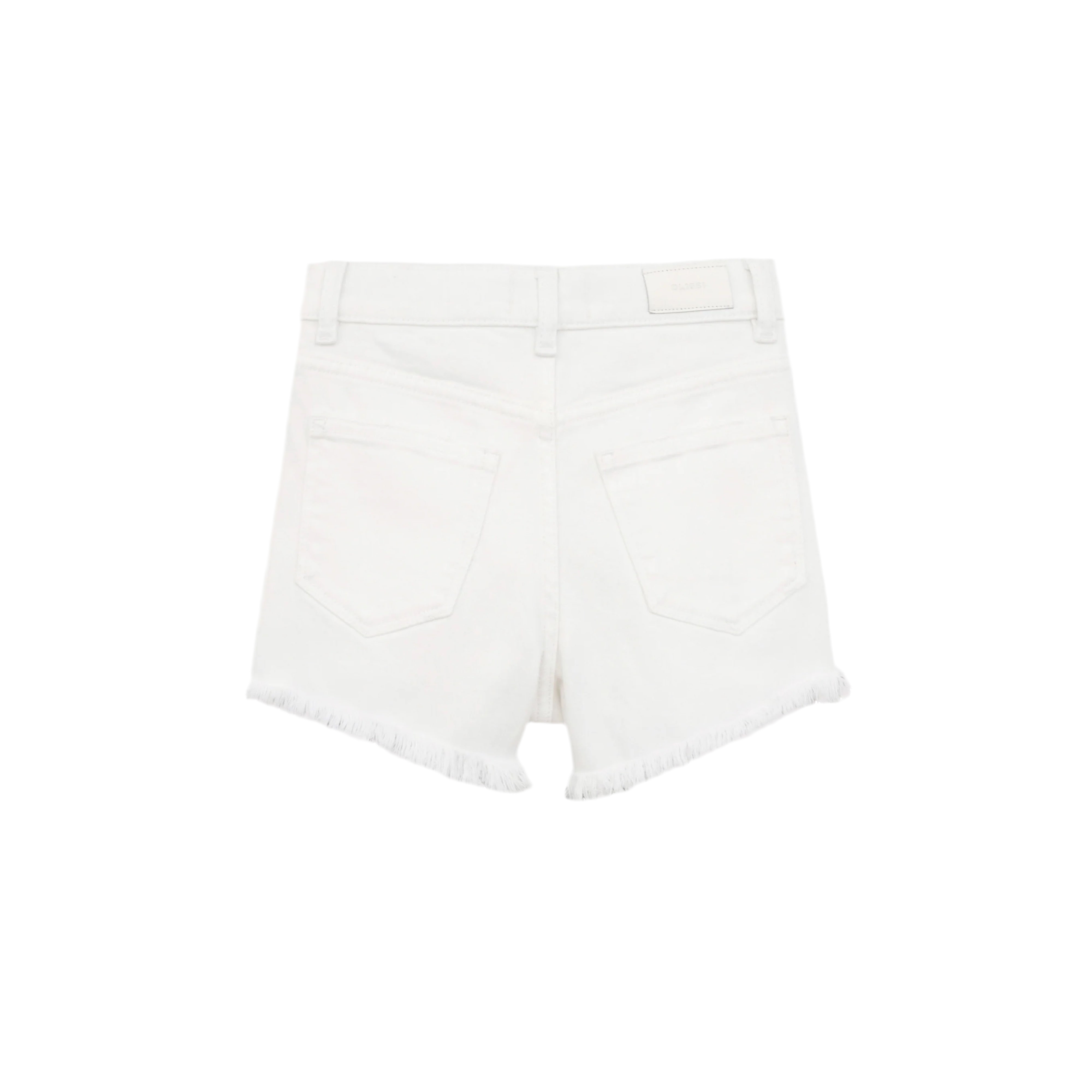 Lucy Shorts High Rise Cut Off | White Frayed