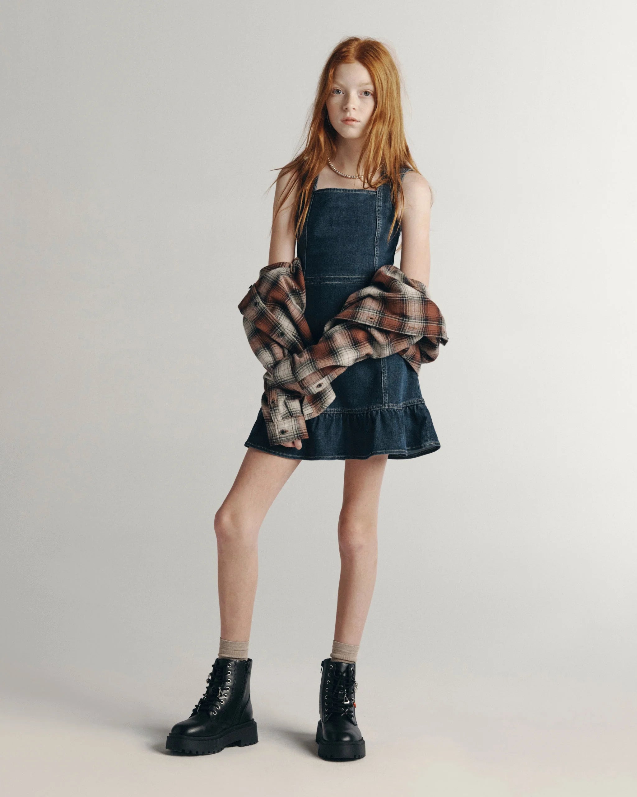 Bety Square Neck Denim Dress | Nightlight