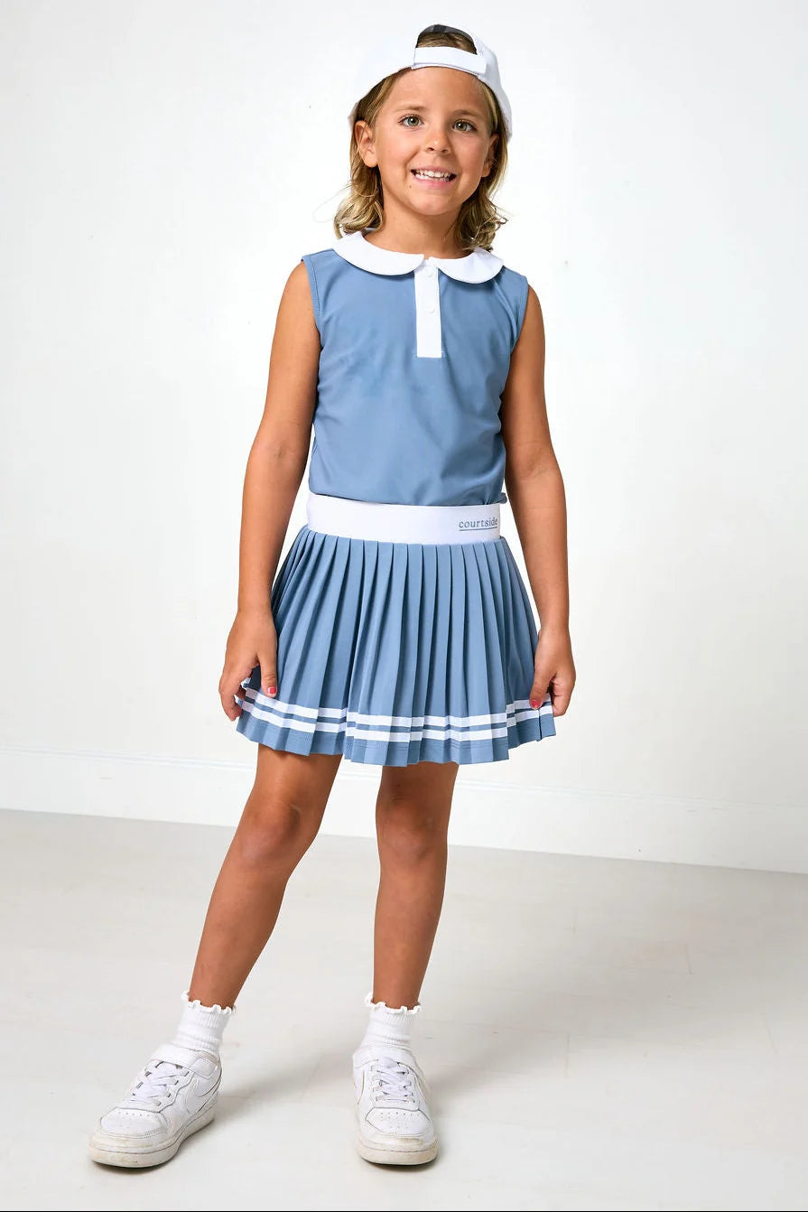 Pleated Skort | Slate