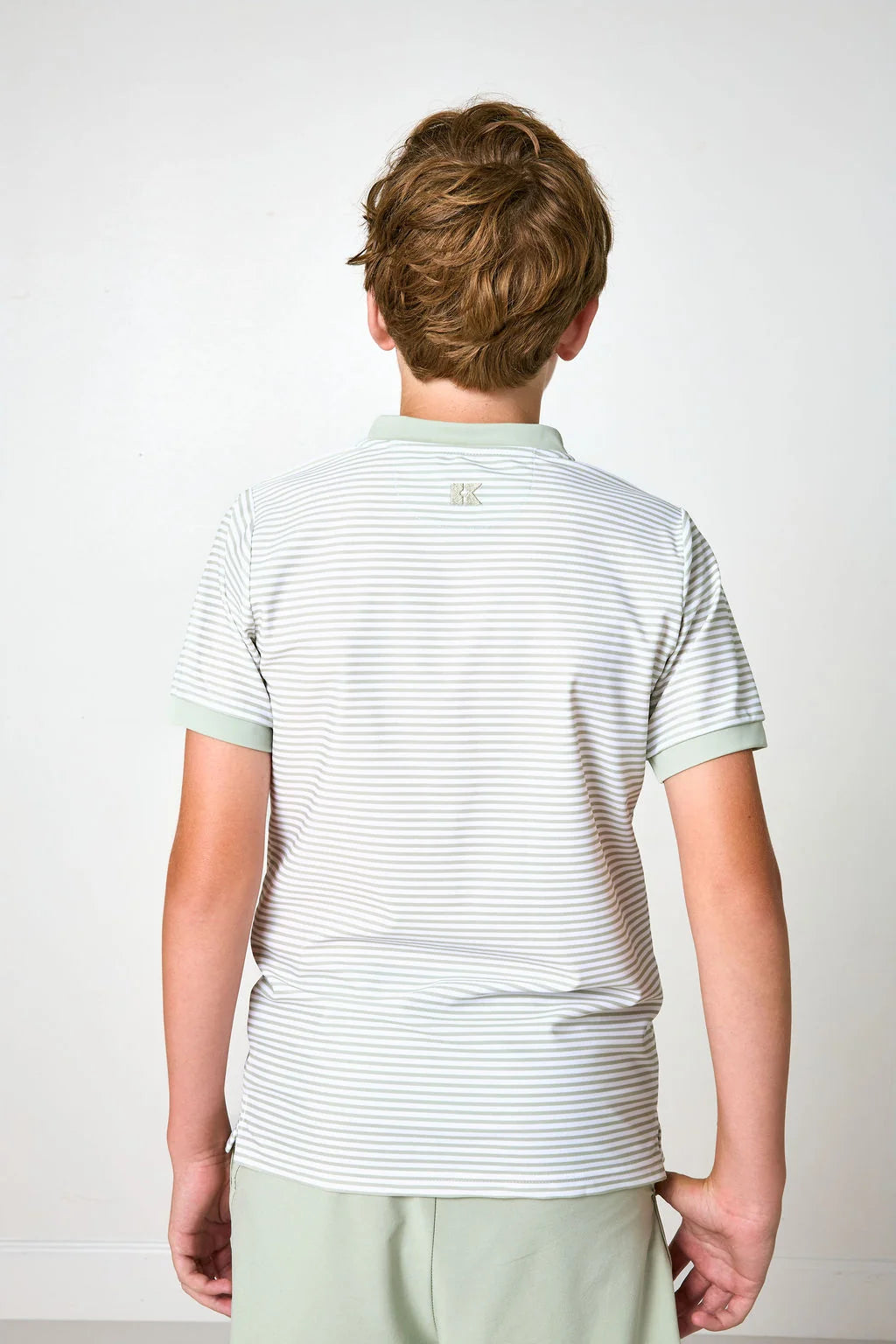 Thin Stripe Blade T-Shirt | Sage / White