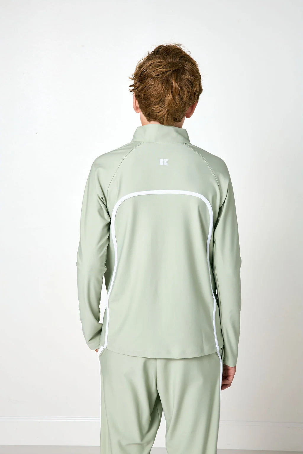 Retro Half-zip Top | Sage