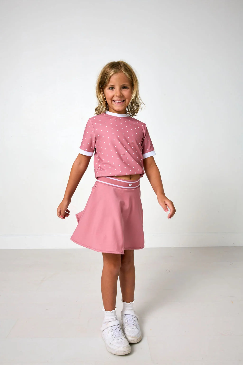 Crewneck Skort Set | Dusty Pink