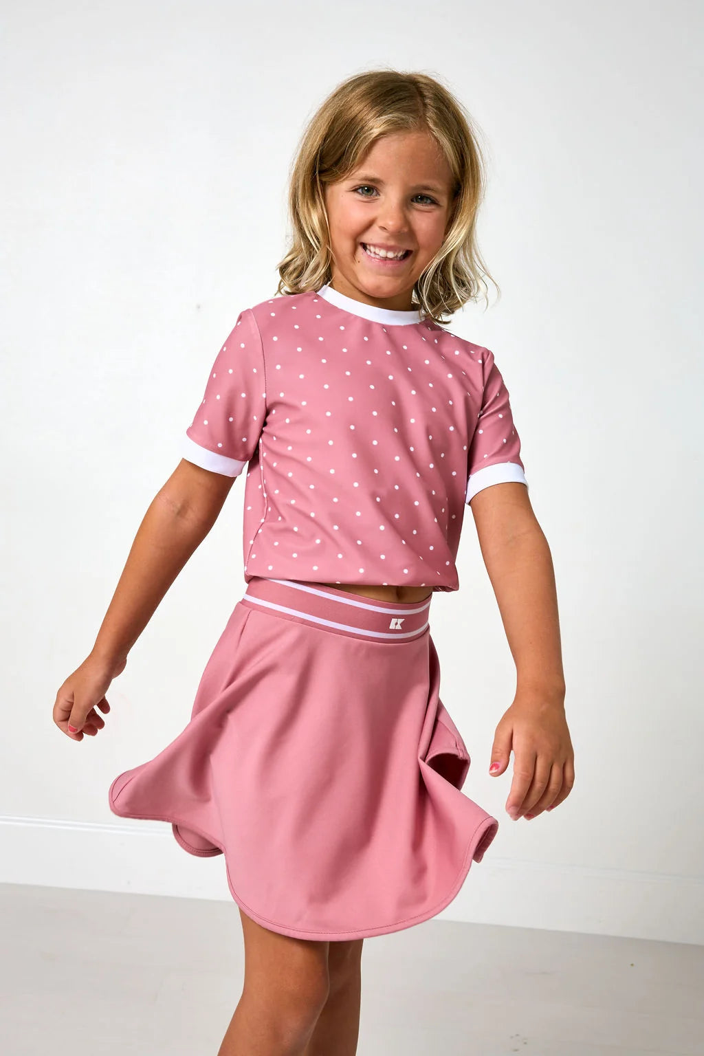 Crewneck Skort Set | Dusty Pink