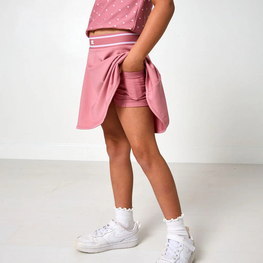 Crewneck Skort Set | Dusty Pink