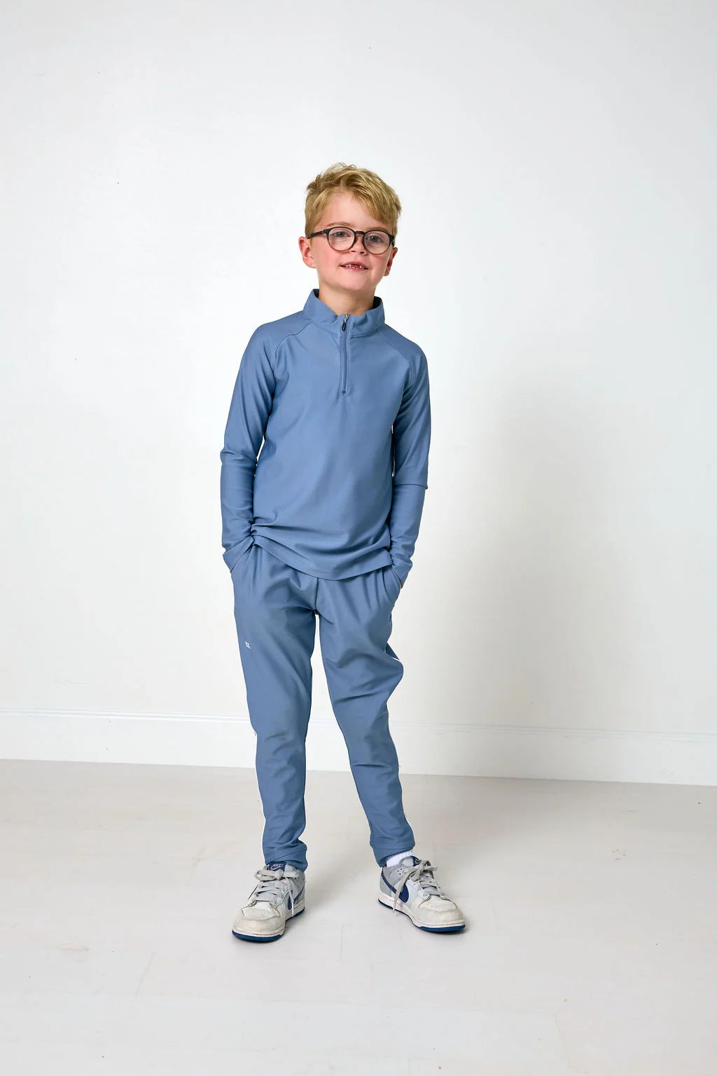 Retro Half-zip Top | Slate