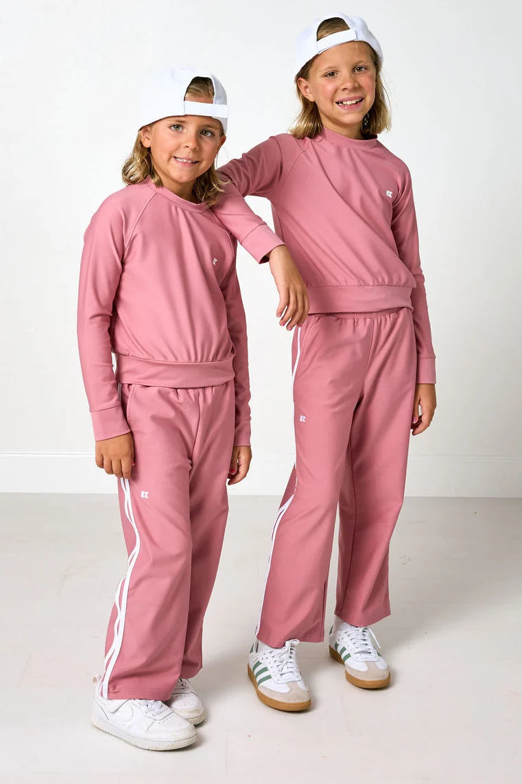 Crewneck Track Pant Set | Dusty Pink