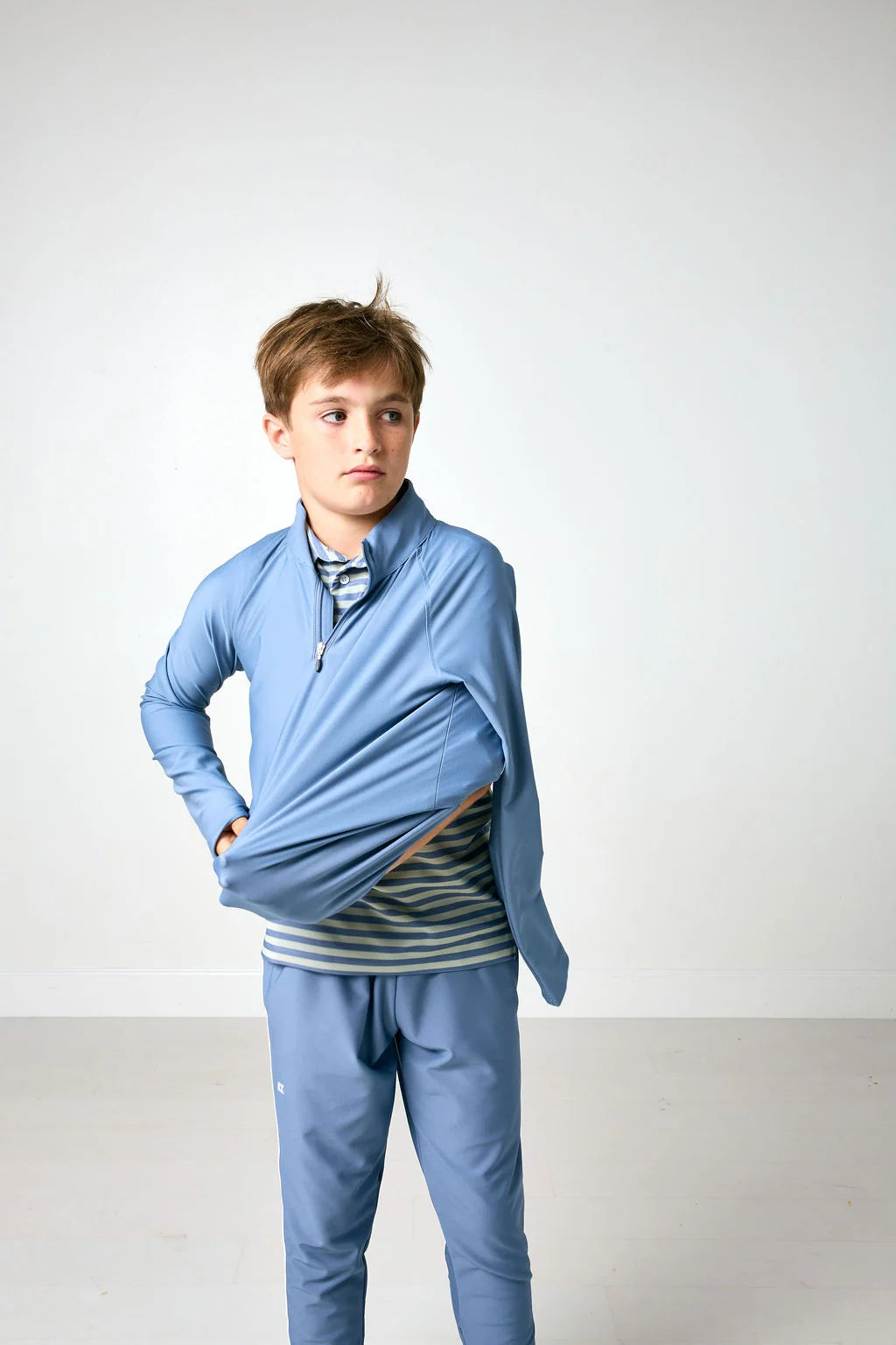 Retro Half-zip Top | Slate