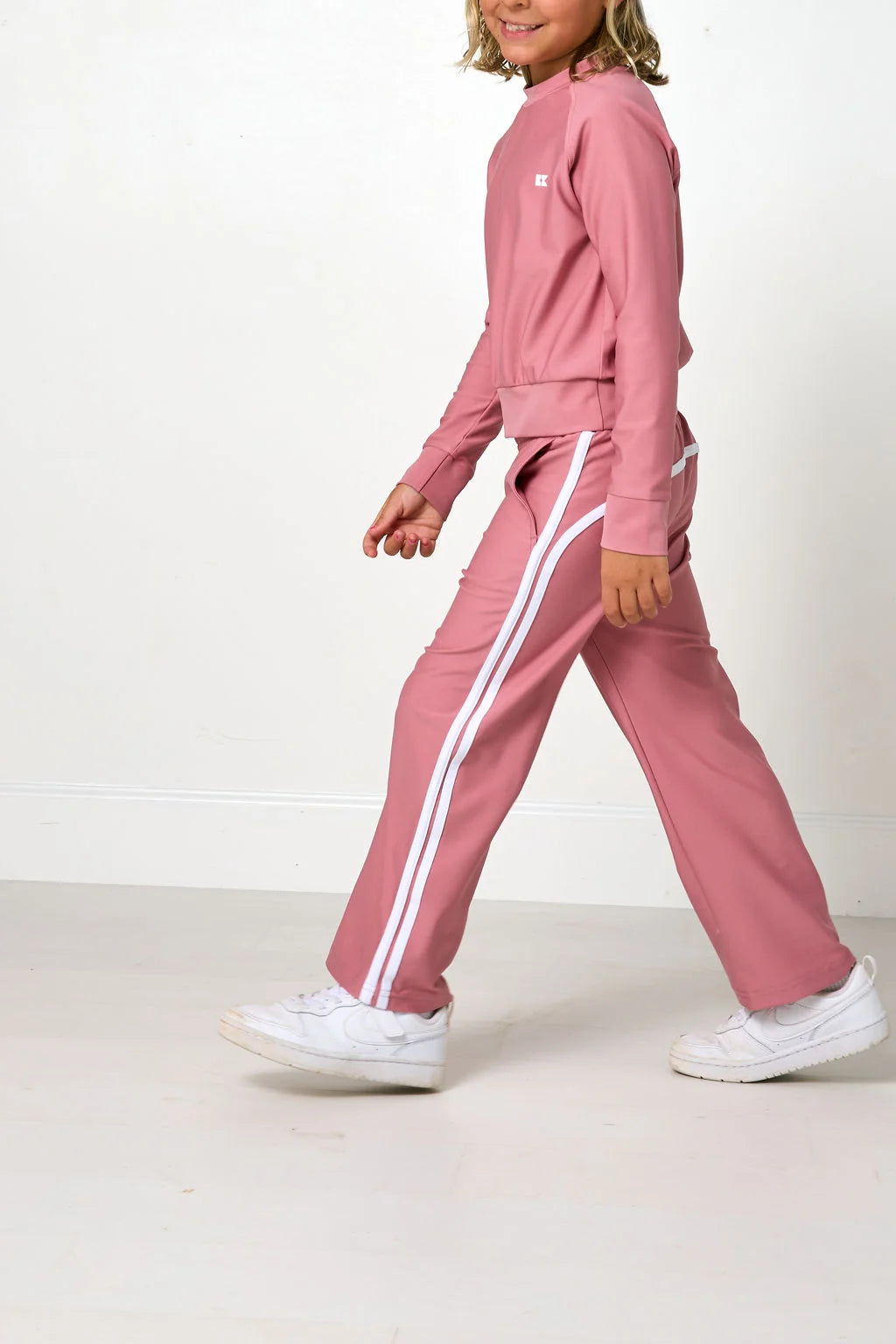 Crewneck Track Pant Set | Dusty Pink