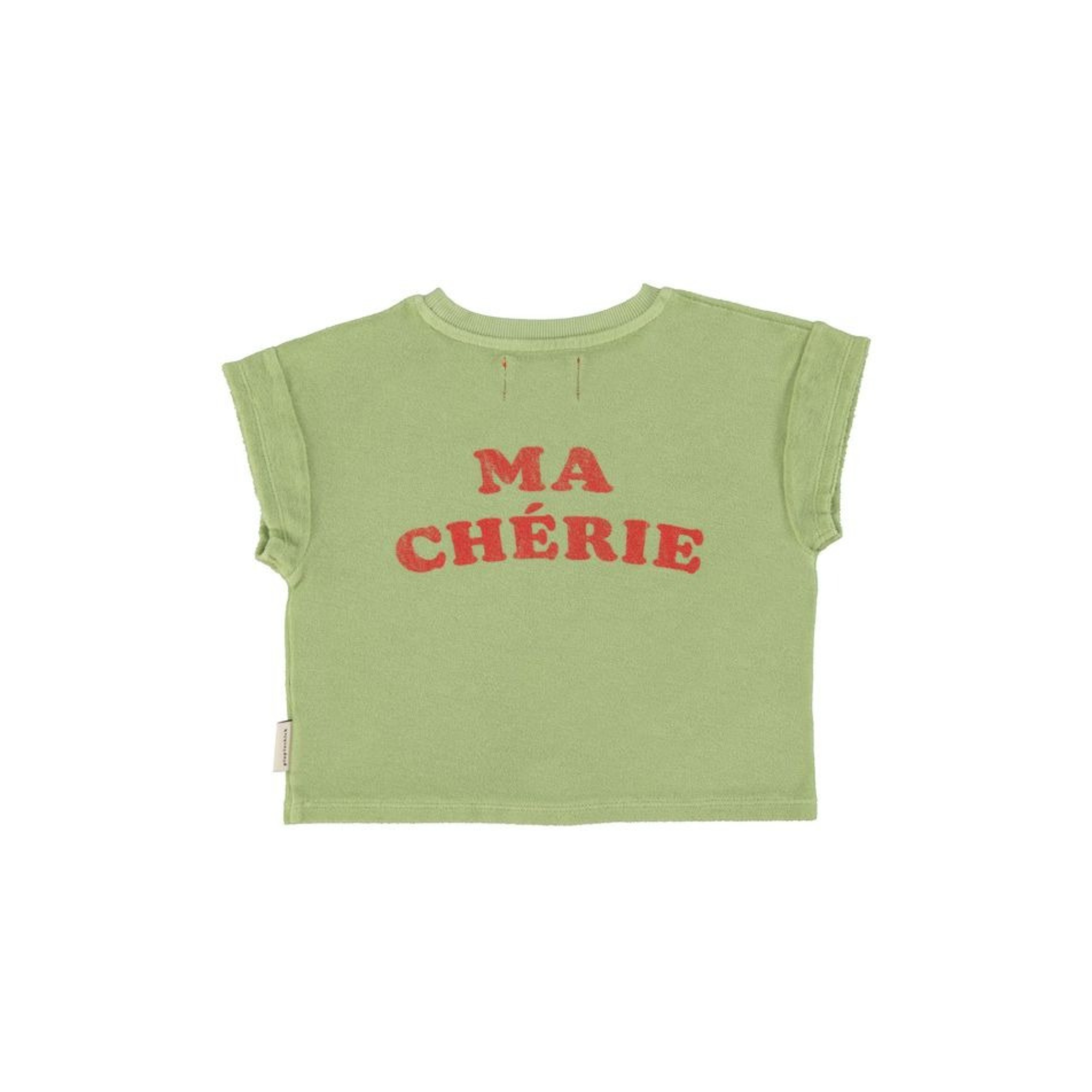 Cherry Print T-Shirt | Light Olive