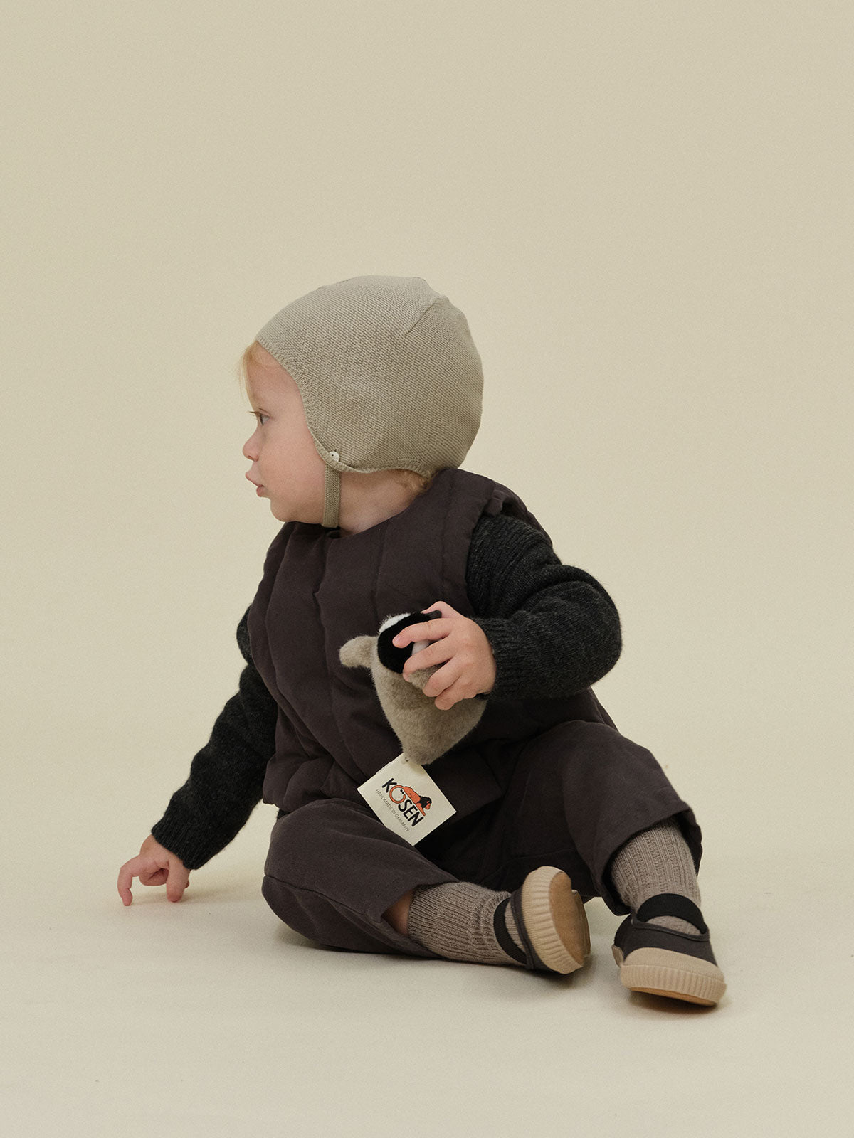 Duck Down Warm Bib | Navy