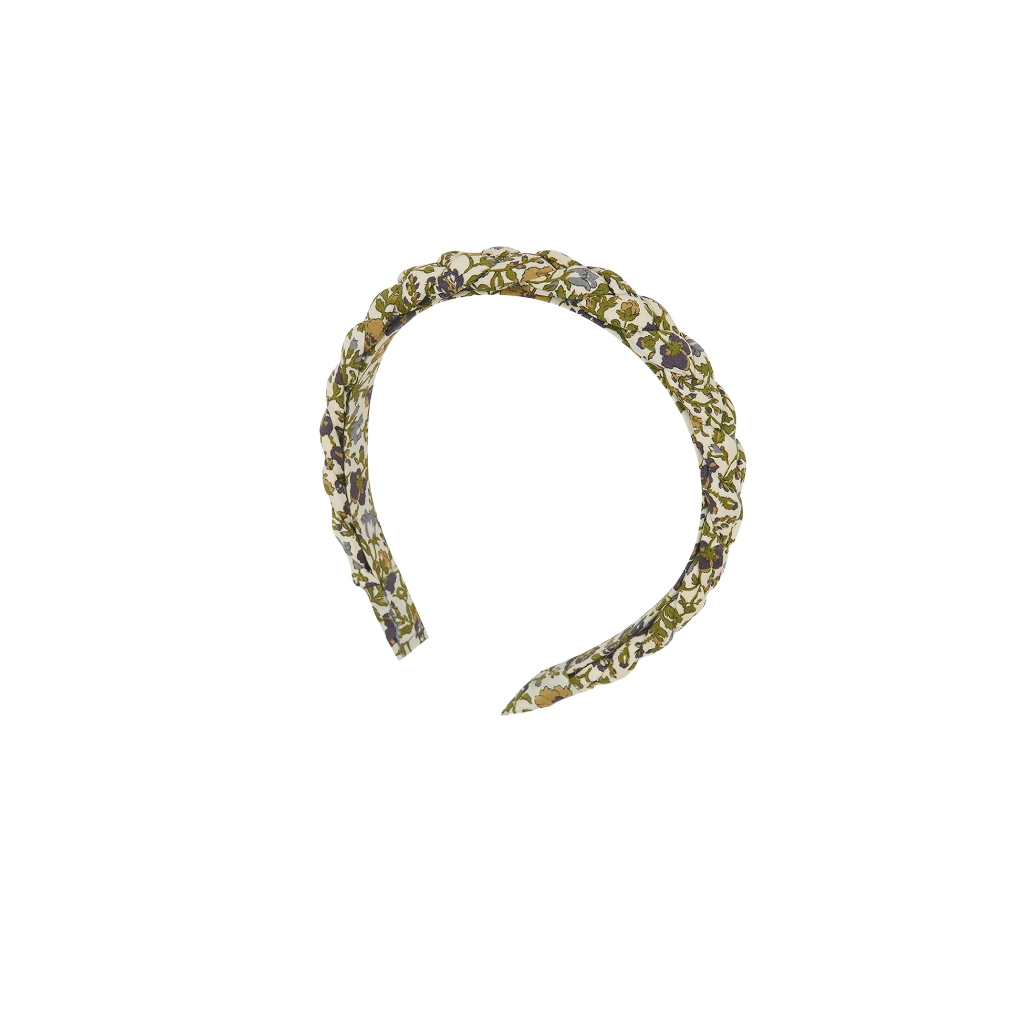 Liberty Print Braid Hairband | Olive