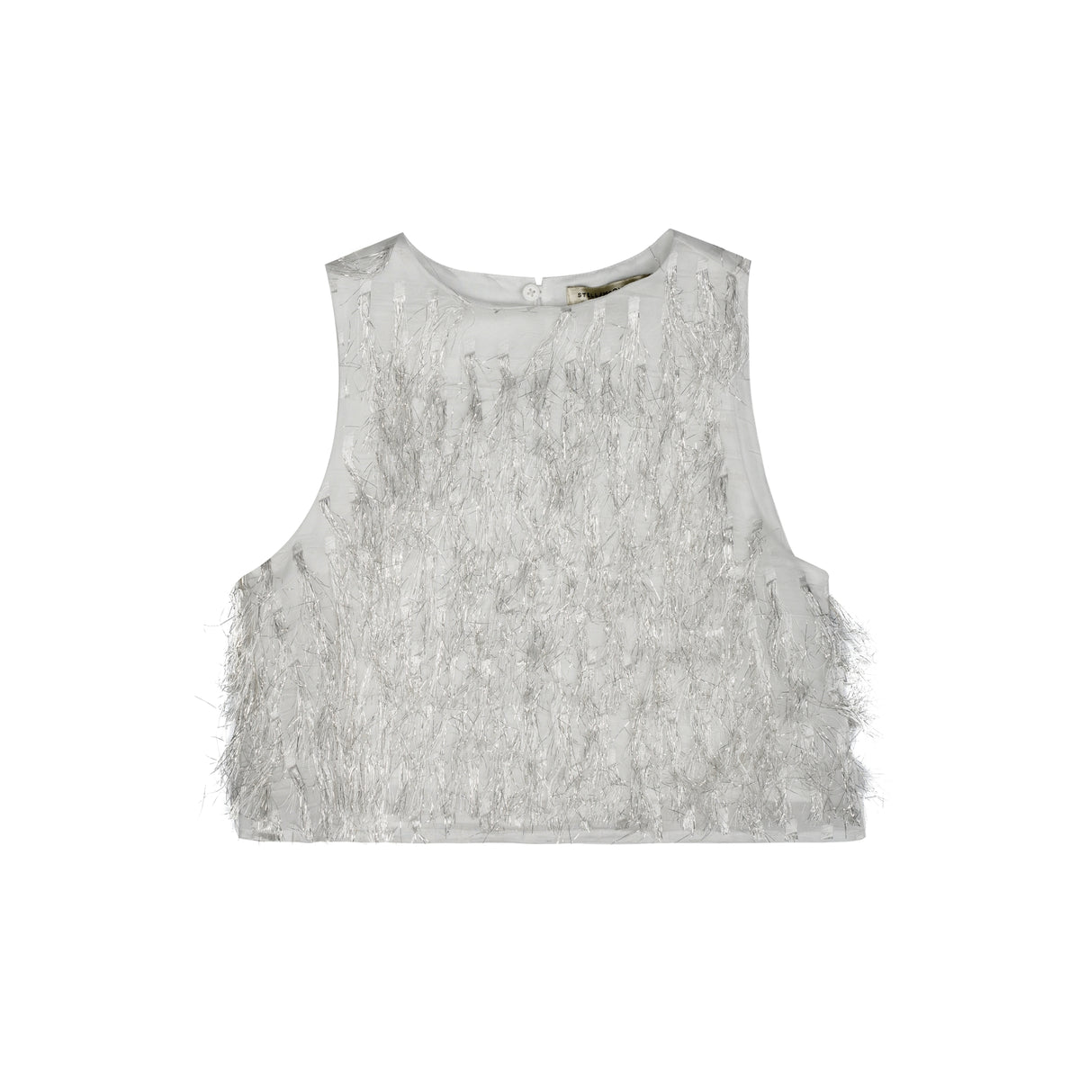 Tinsel Fringe Top | Silver