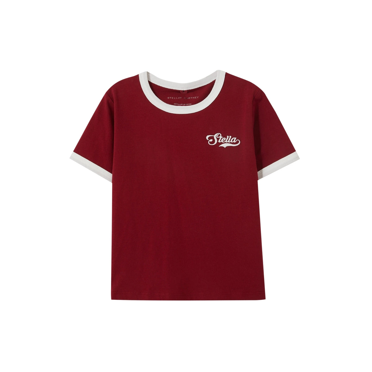 Logo Embroidered Ringer T-shirt | Maroon
