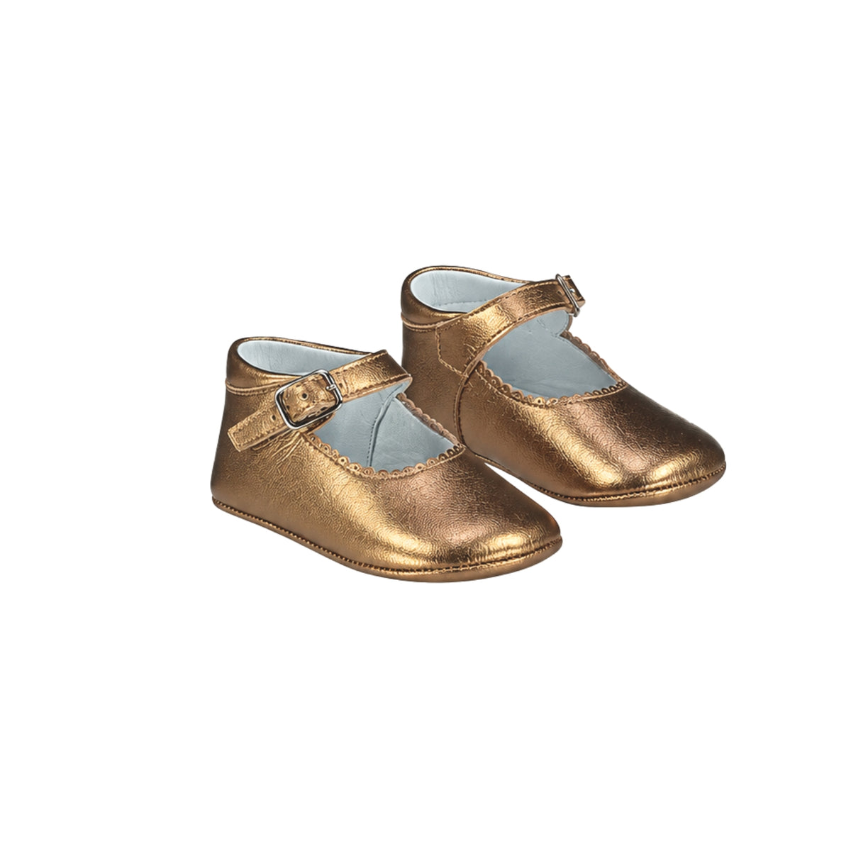 Leather Baby Mary Jane Shoes | Bronze