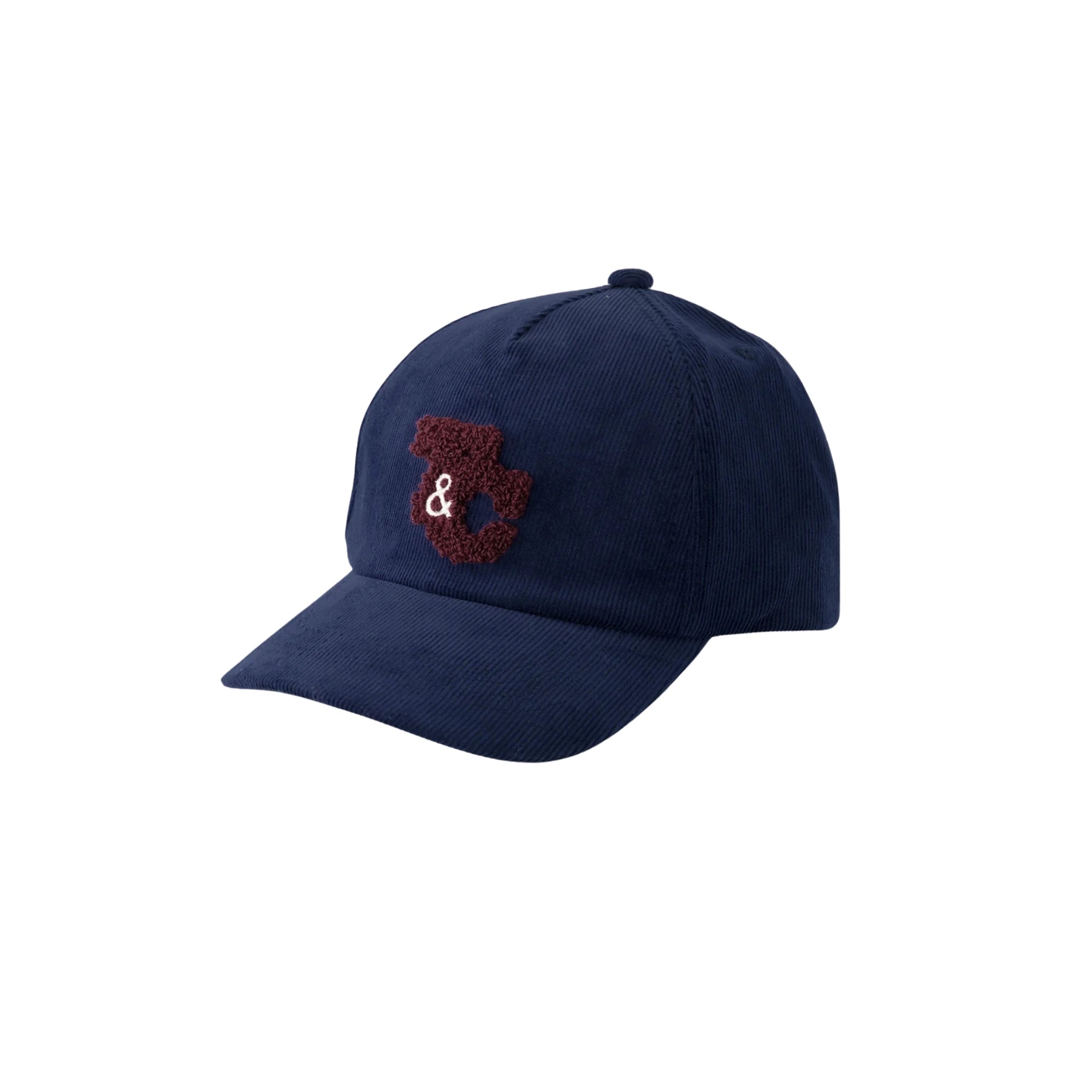 Ribbed Embroidered Cap | Navy