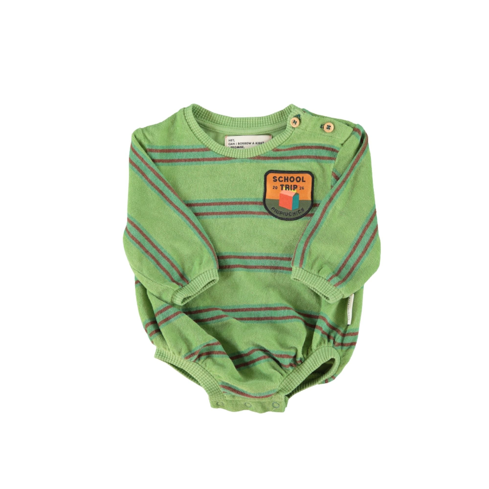 Romper | Green Stripes