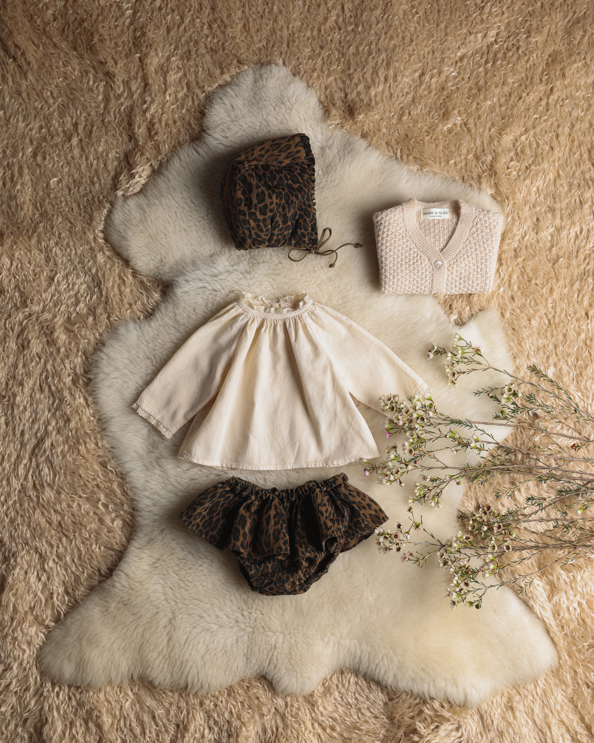 Cuffietta Bonnet | Nocciola Animalier