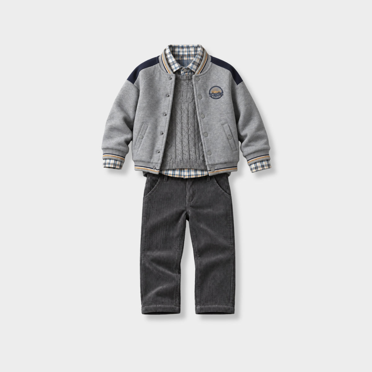 Teddy Cotton Jacket | Grey