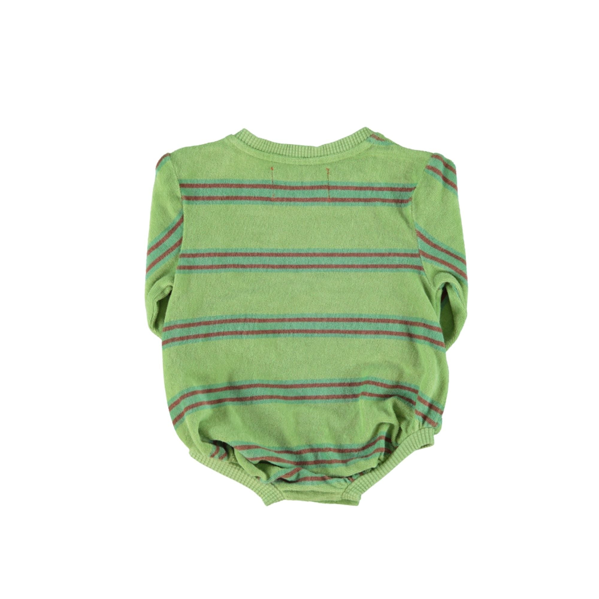 Romper | Green Stripes