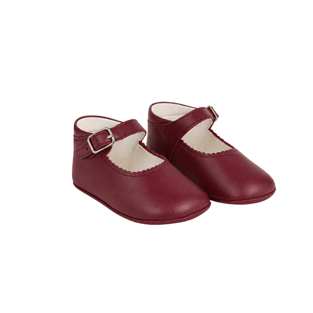 Leather Mary Jane Shoes | Burgundy
