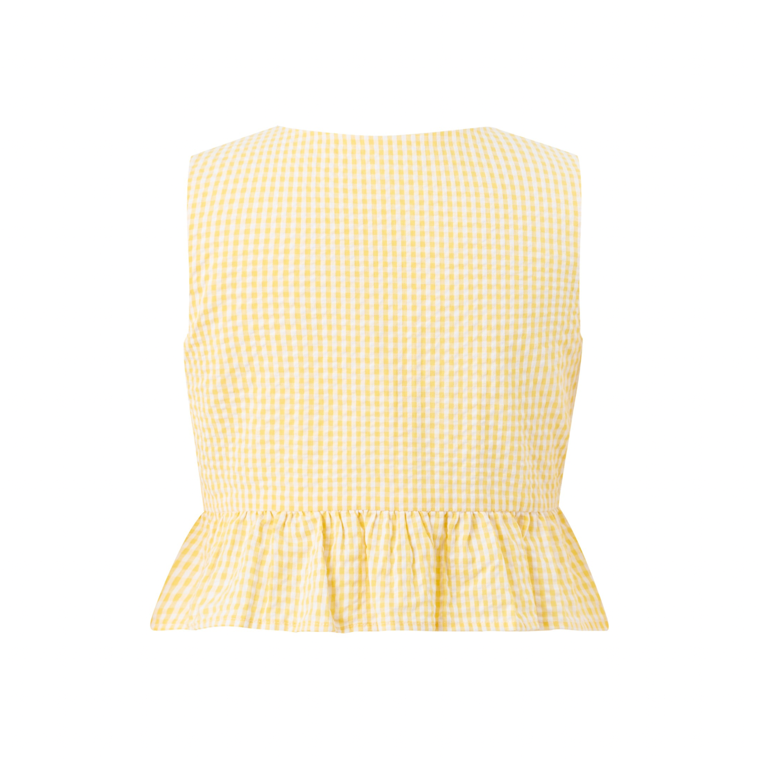 Elara Top | Yellow Gingham