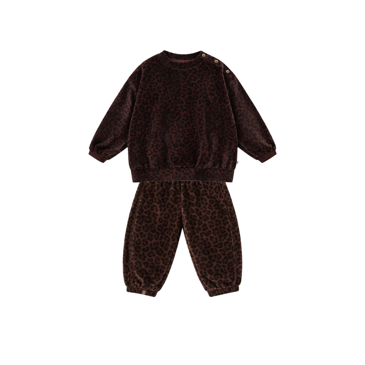 Cozy Drop Sweater Set | Chocolate Leopard