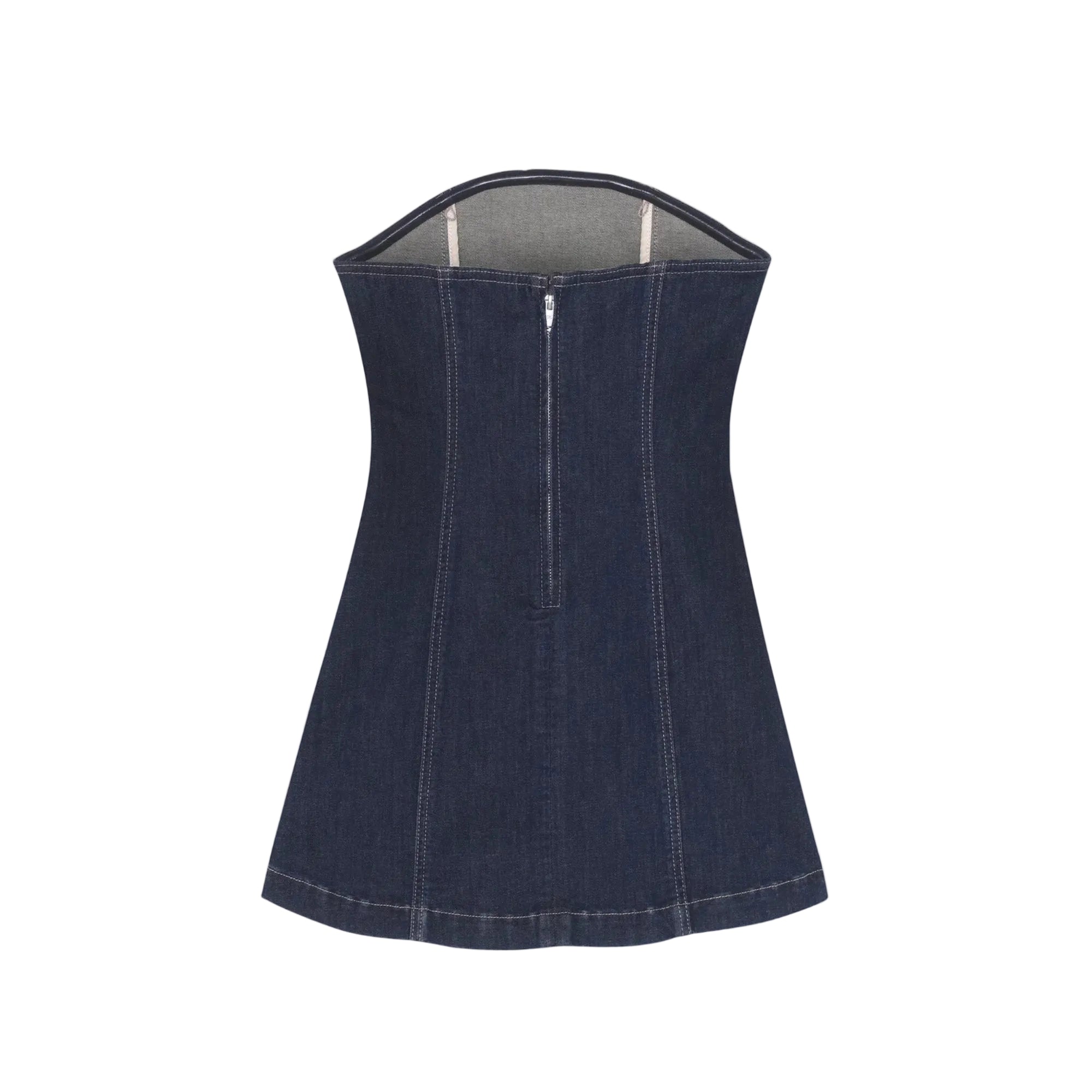 Bety Strapless Denim Dress | Crescent Harbor 