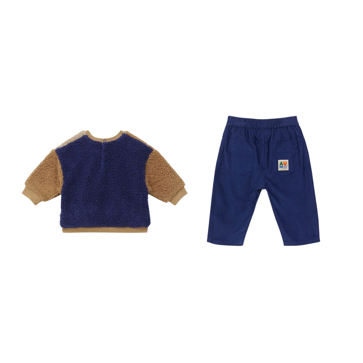 Sherpa Patch Baby Set | Camel/ Marine