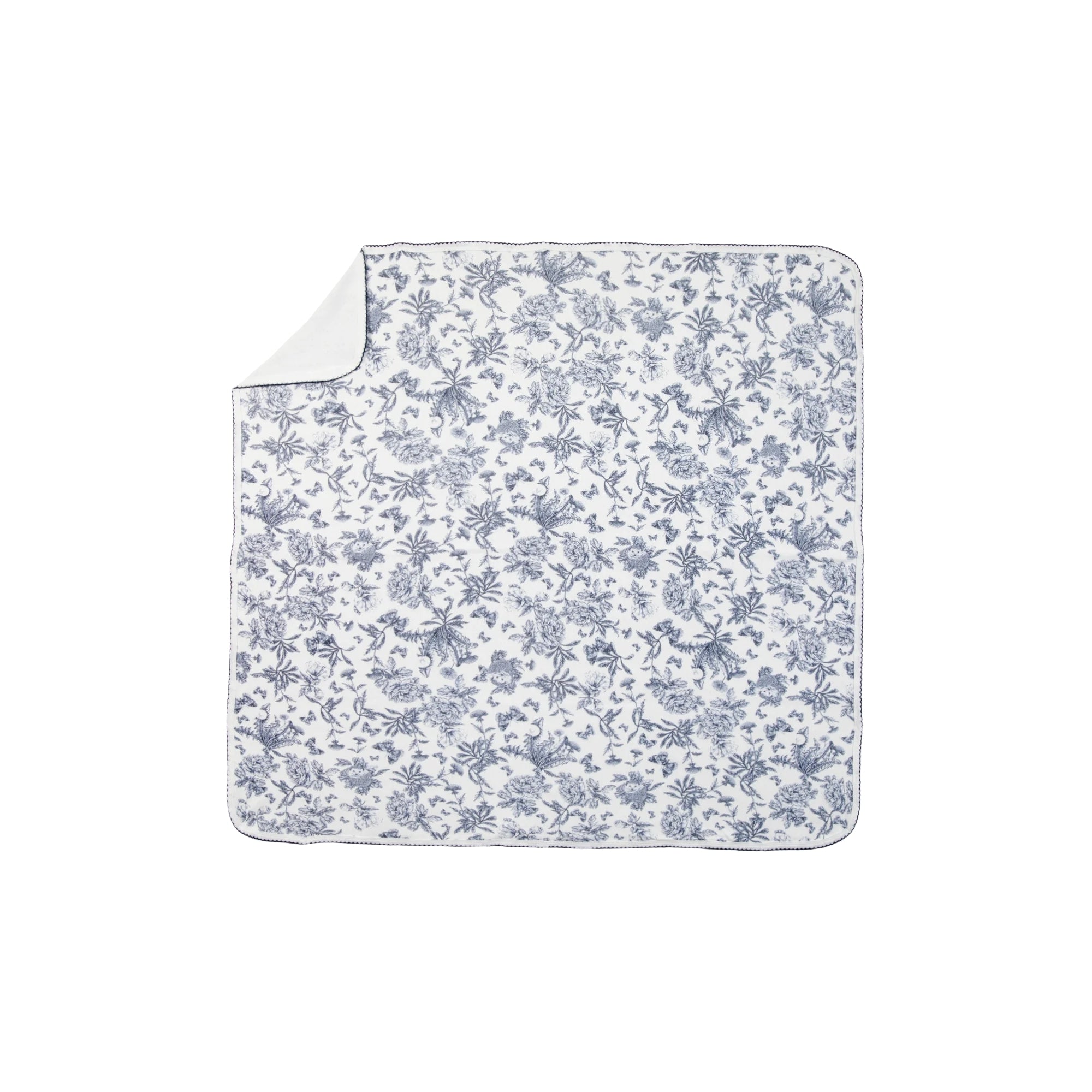 Toile De Jouy Blanket | Navy