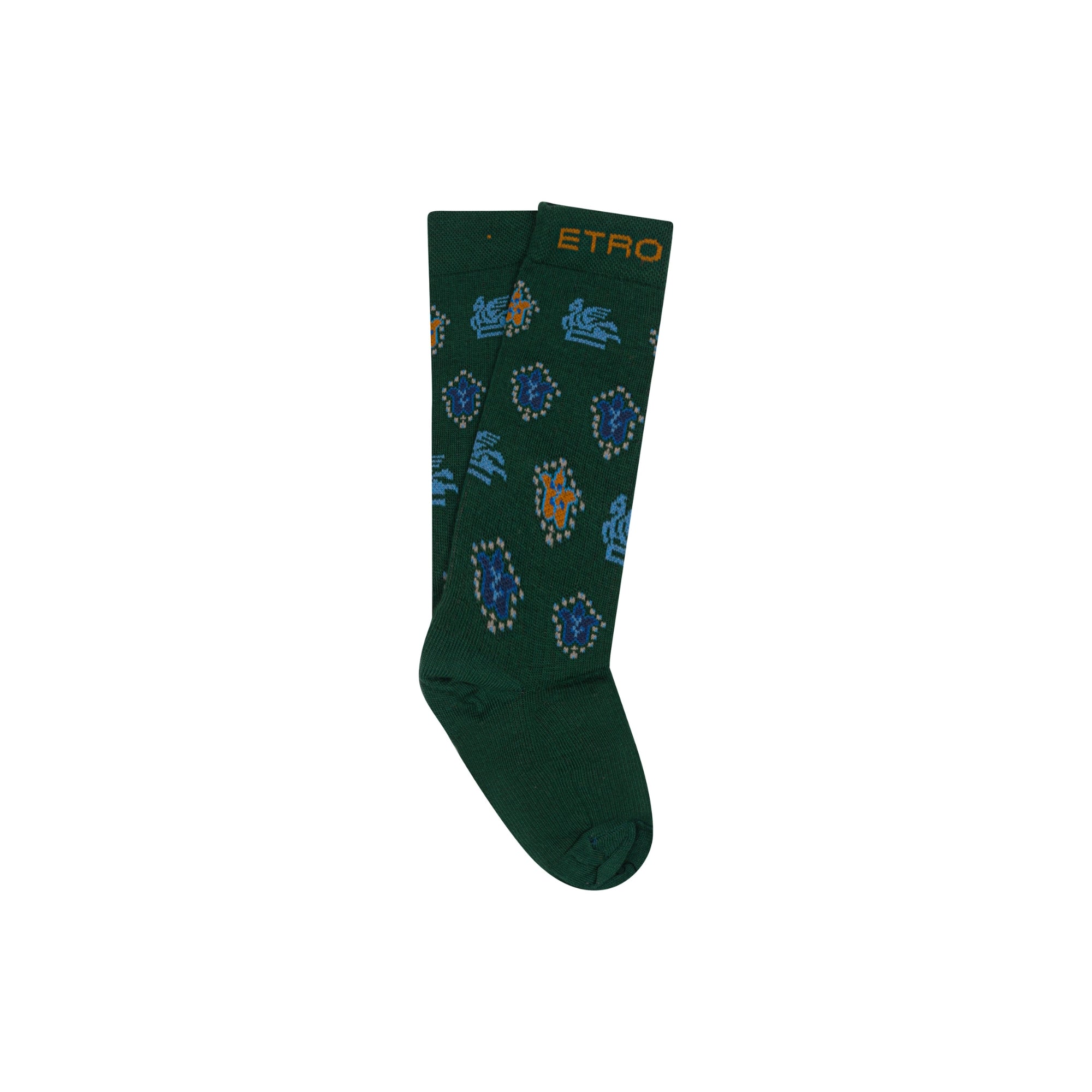 Jacquard Socks with Motif | Green