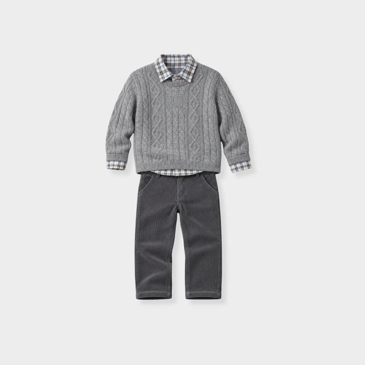 Corduroy Trousers | Grey
