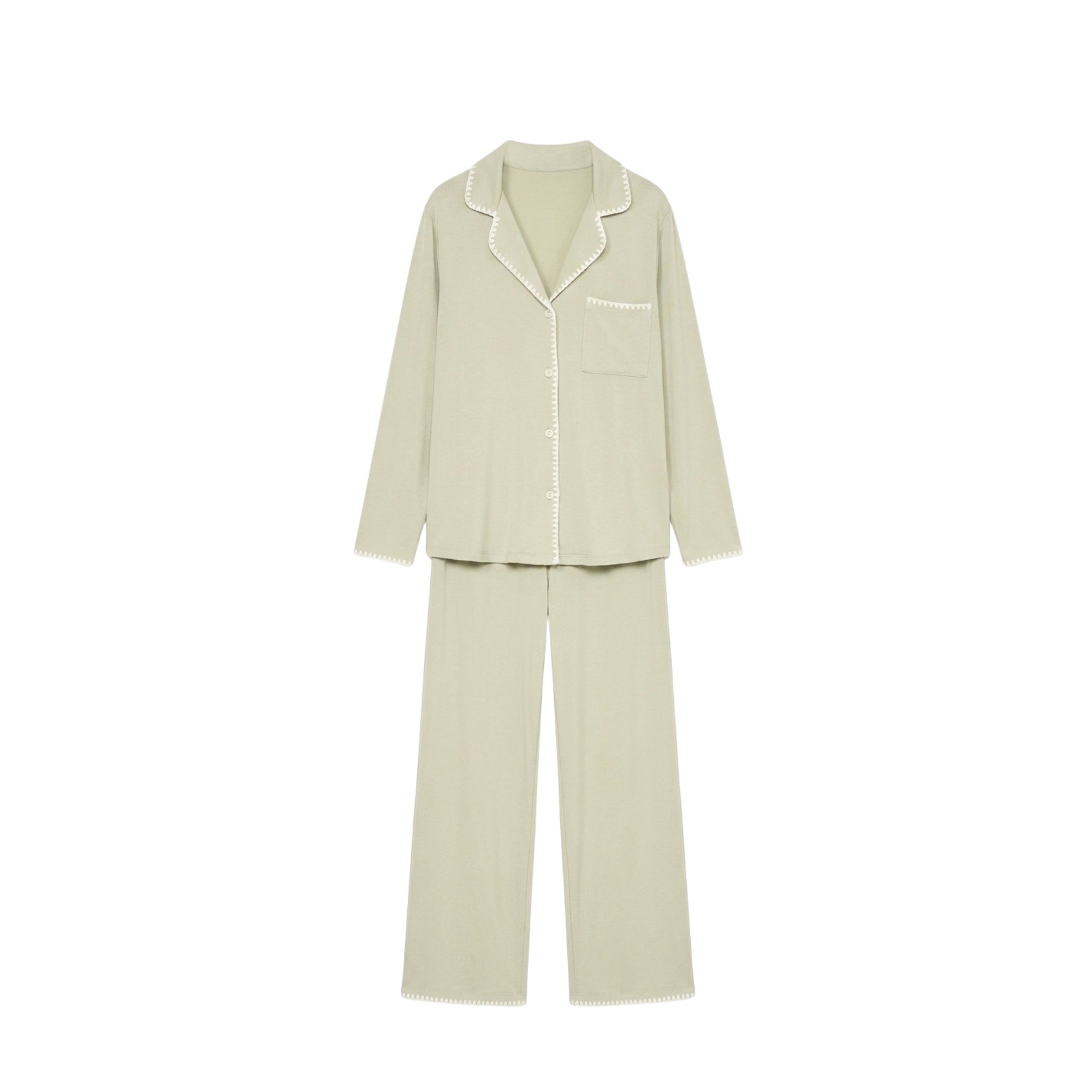 Womens Frida Long PJ Set | Sandstone