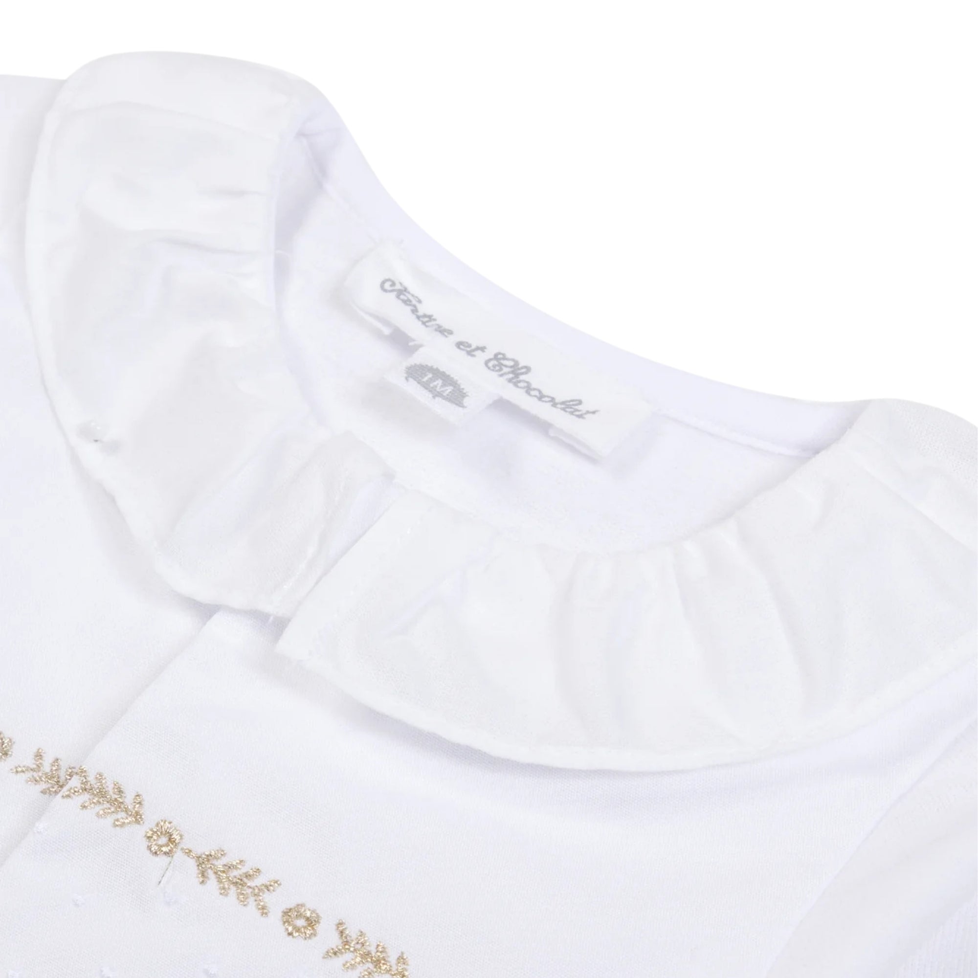 Peter Pan Collar Romper | White