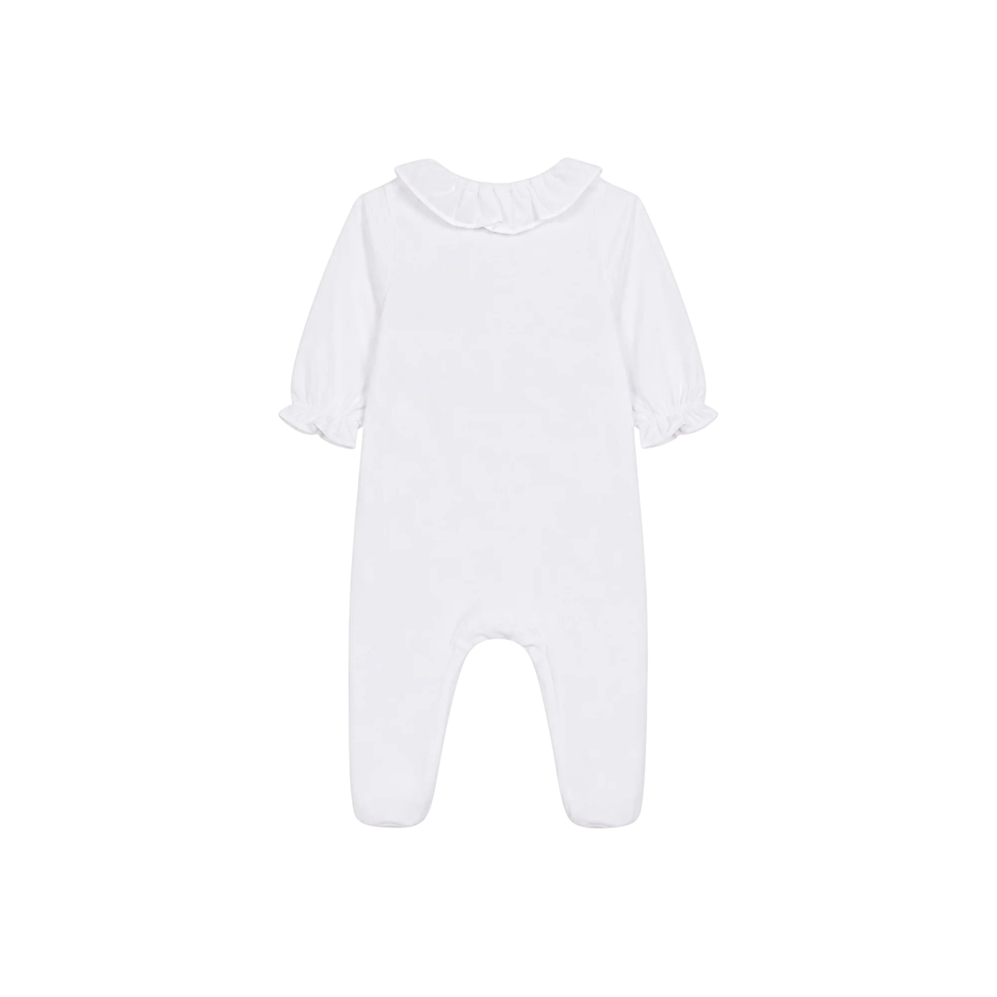 Peter Pan Collar Romper | White
