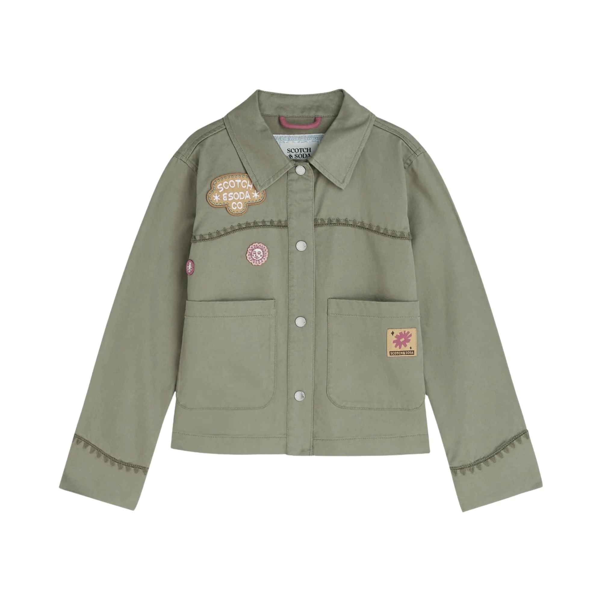 Embroidered Jacket | Oil Green