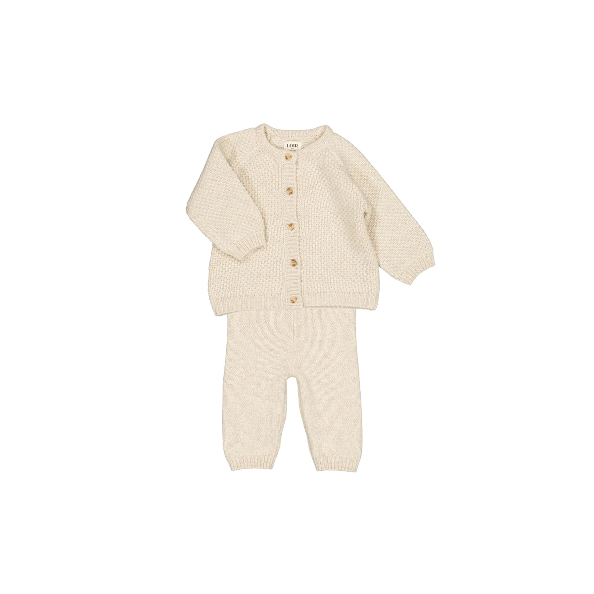 Cob Cardigan Leggings Set | Cream