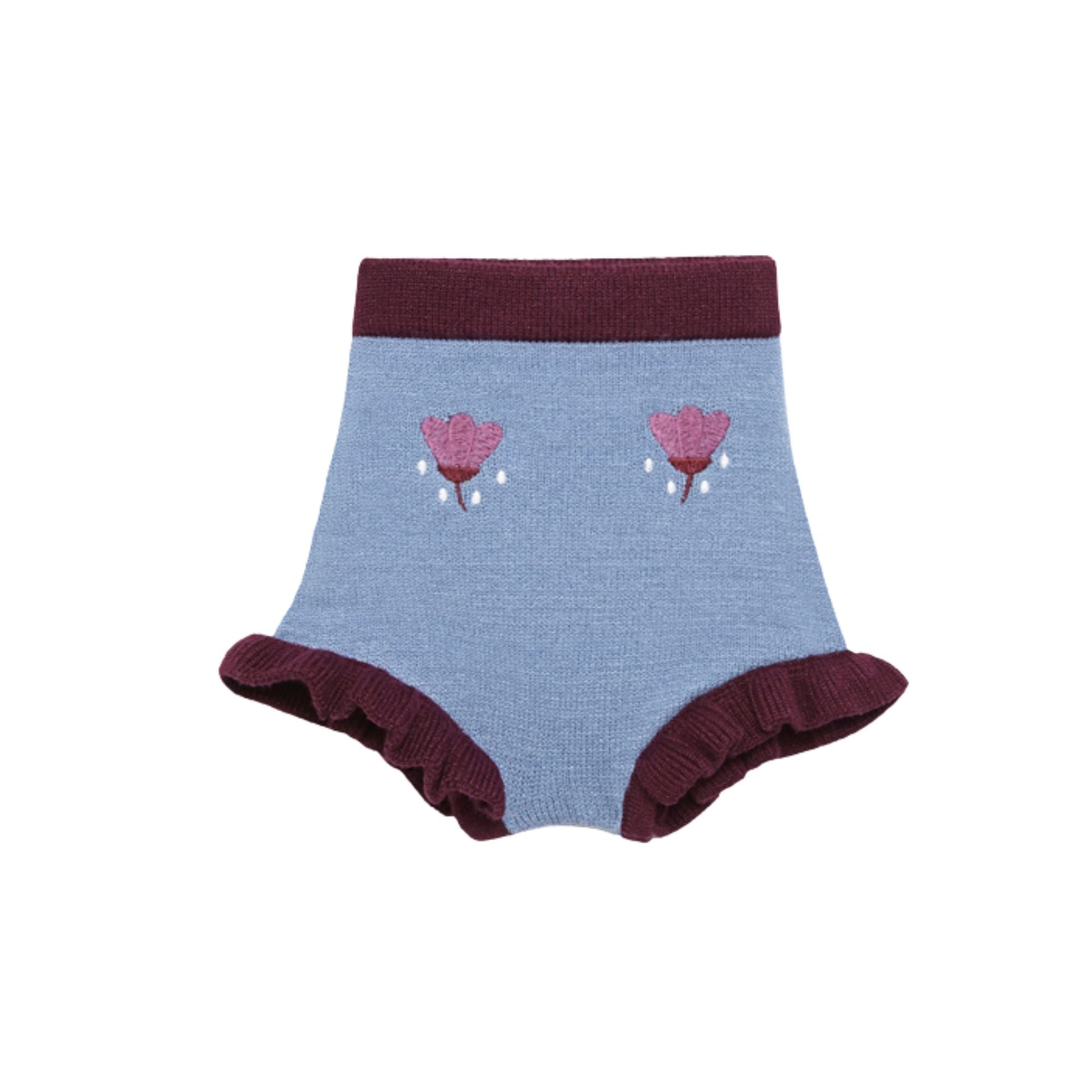Knit Embroidered Bloomer | Stone