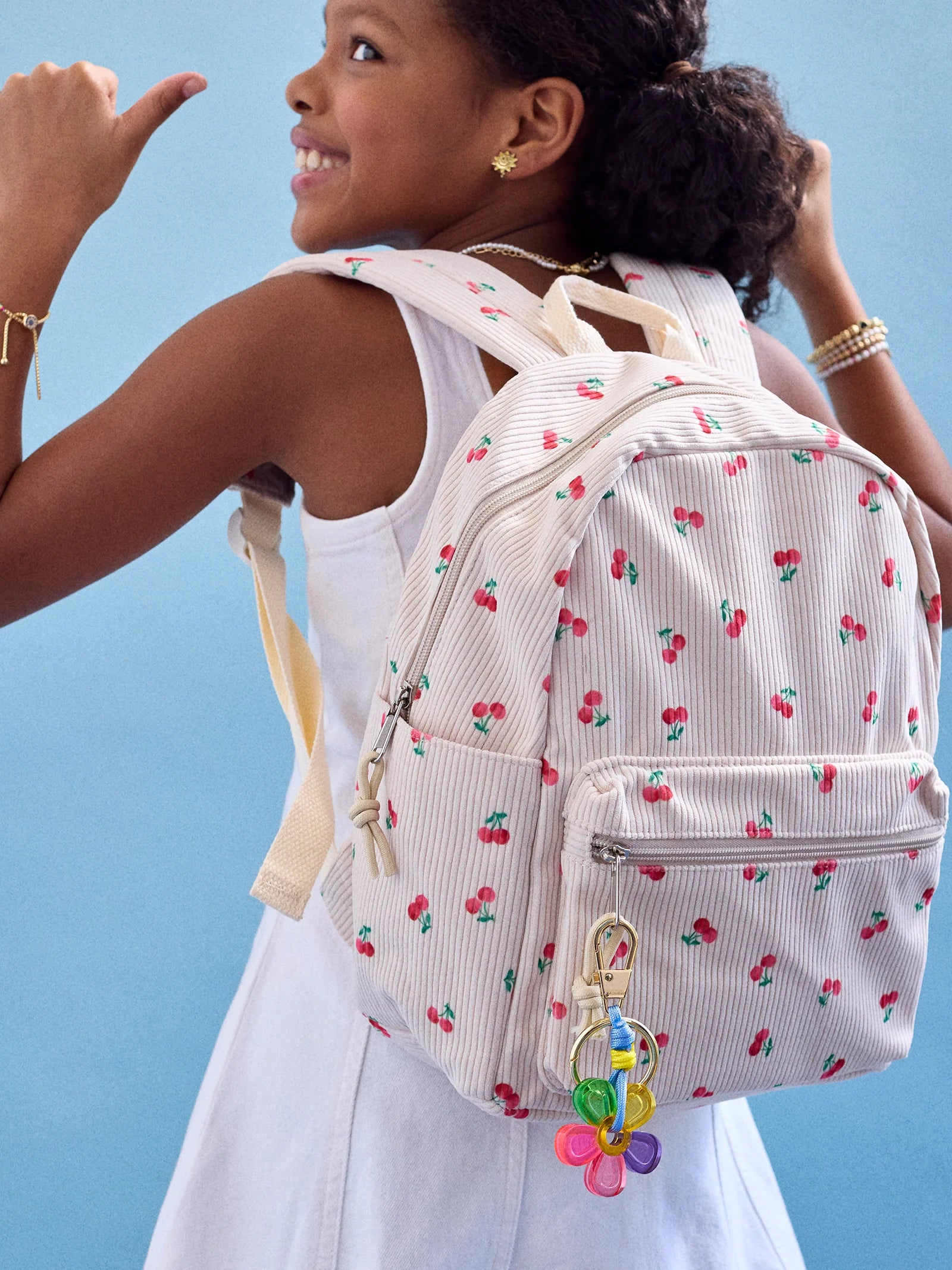 Rainbow Bloom Bag Charm | Flower