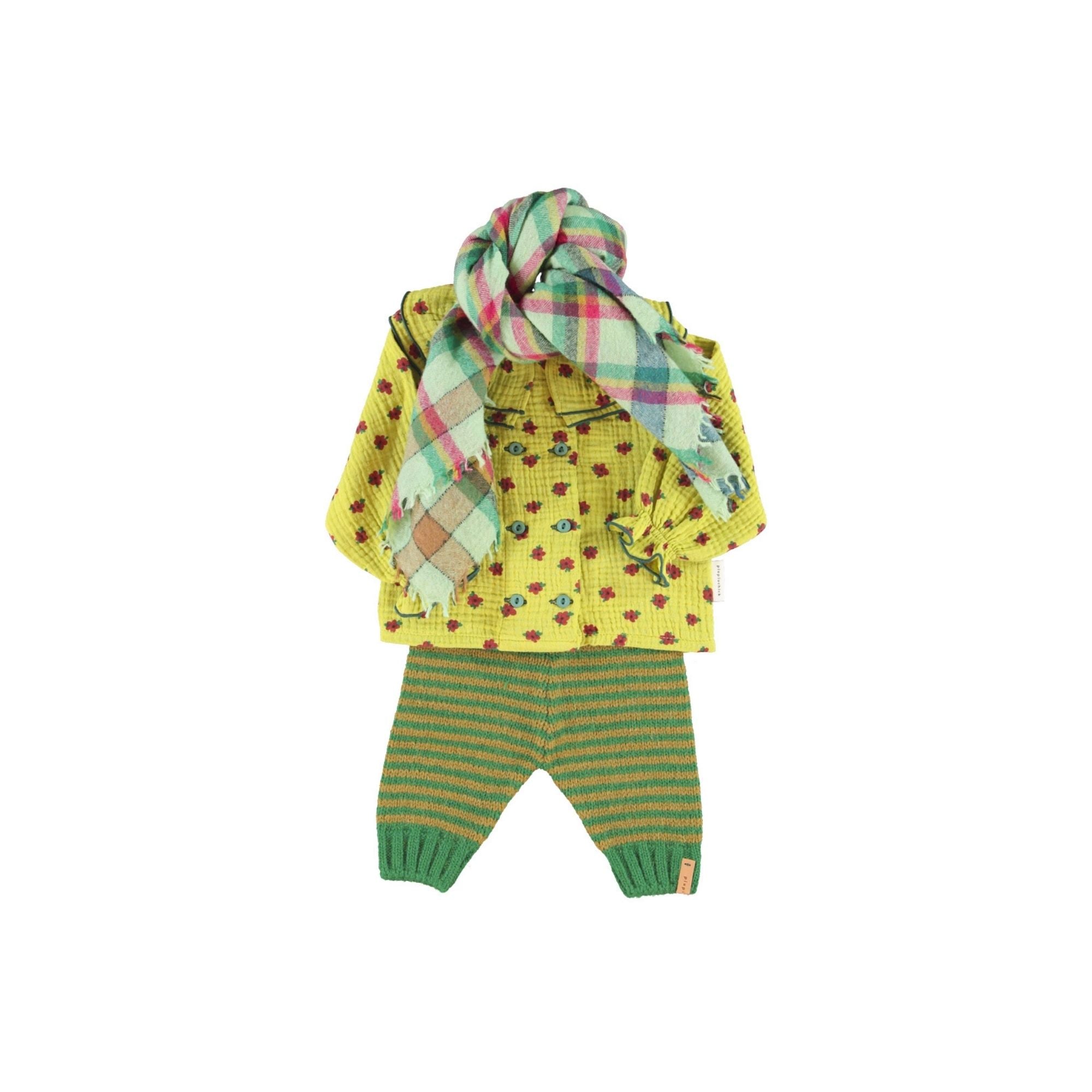 Baby Set | Pistachio Green with Flowers