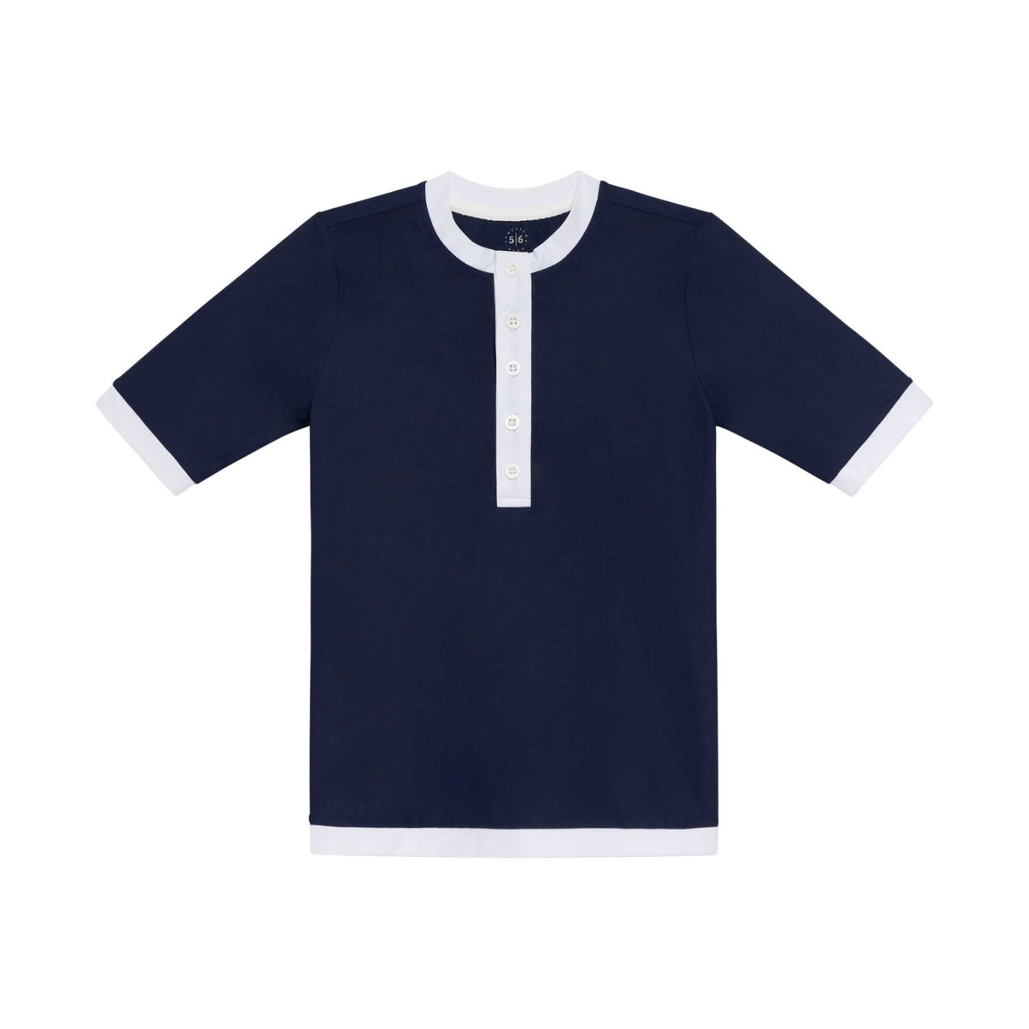 Henley Shirt | Navy/White
