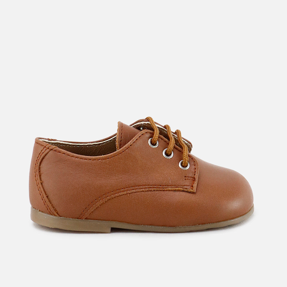 Classic Chestnut Toddler Derby Shoes