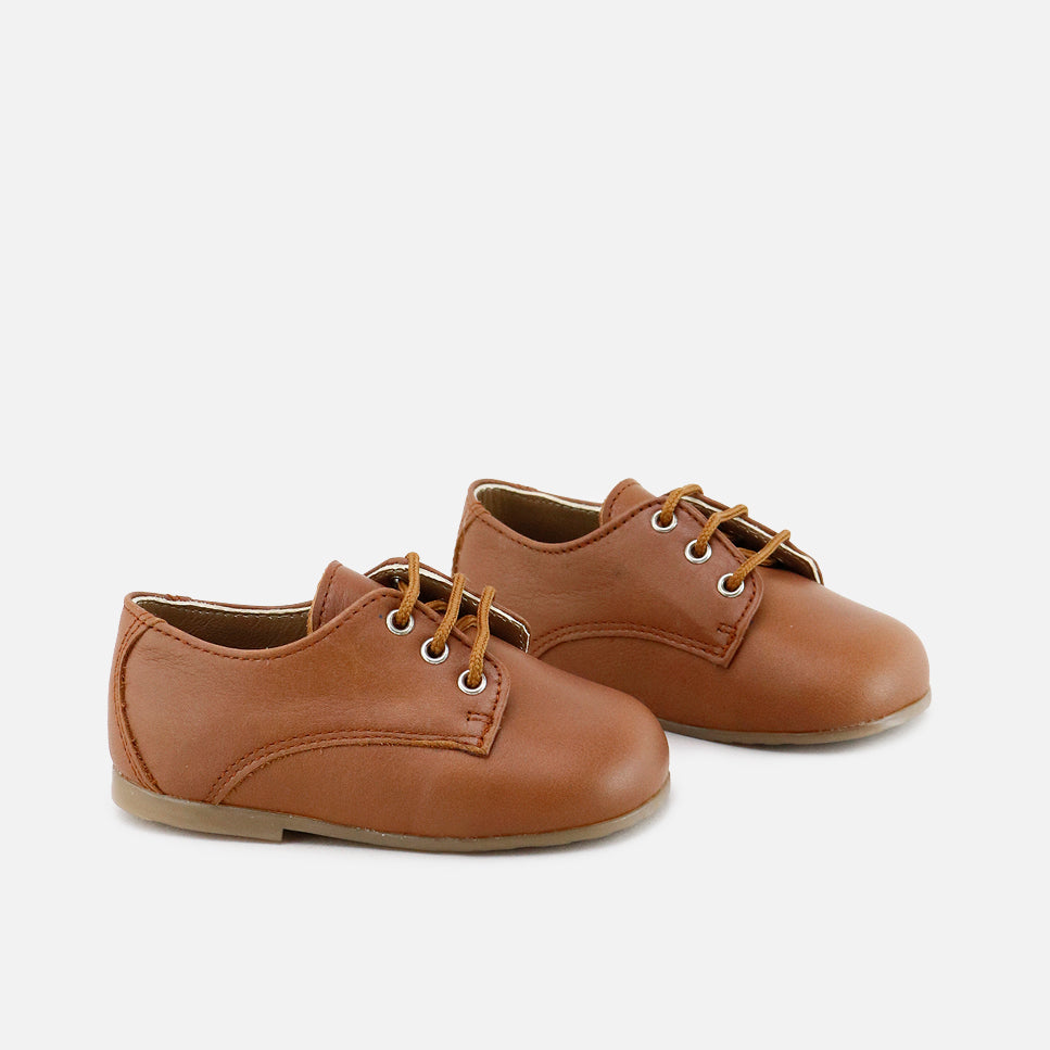 Classic Chestnut Toddler Derby Shoes