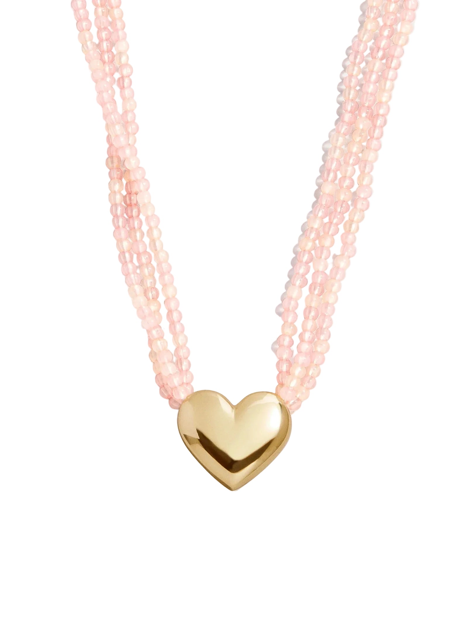 Millie Bubble Heart Necklace | Pink