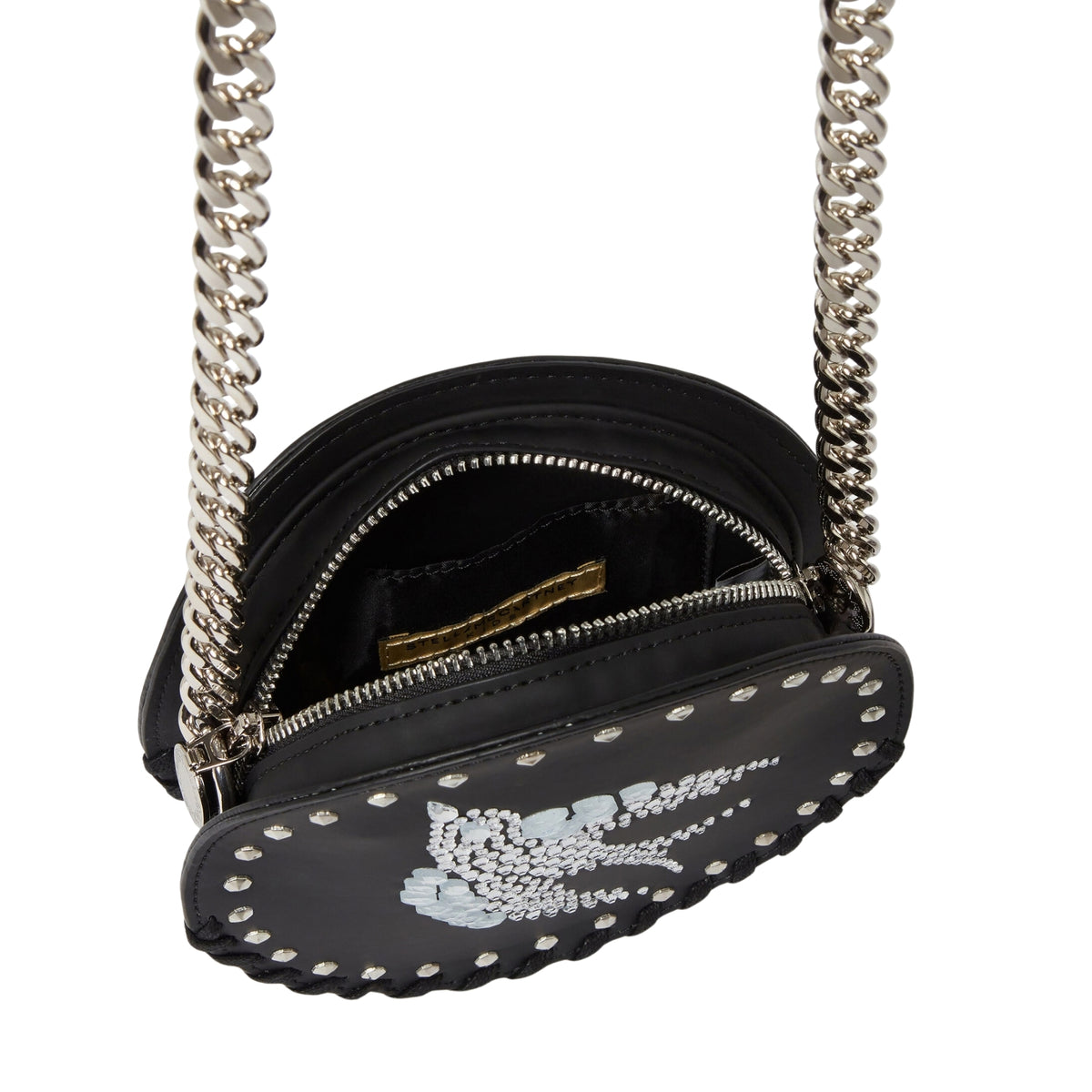 Bird Studded Shoulder Bag | Black