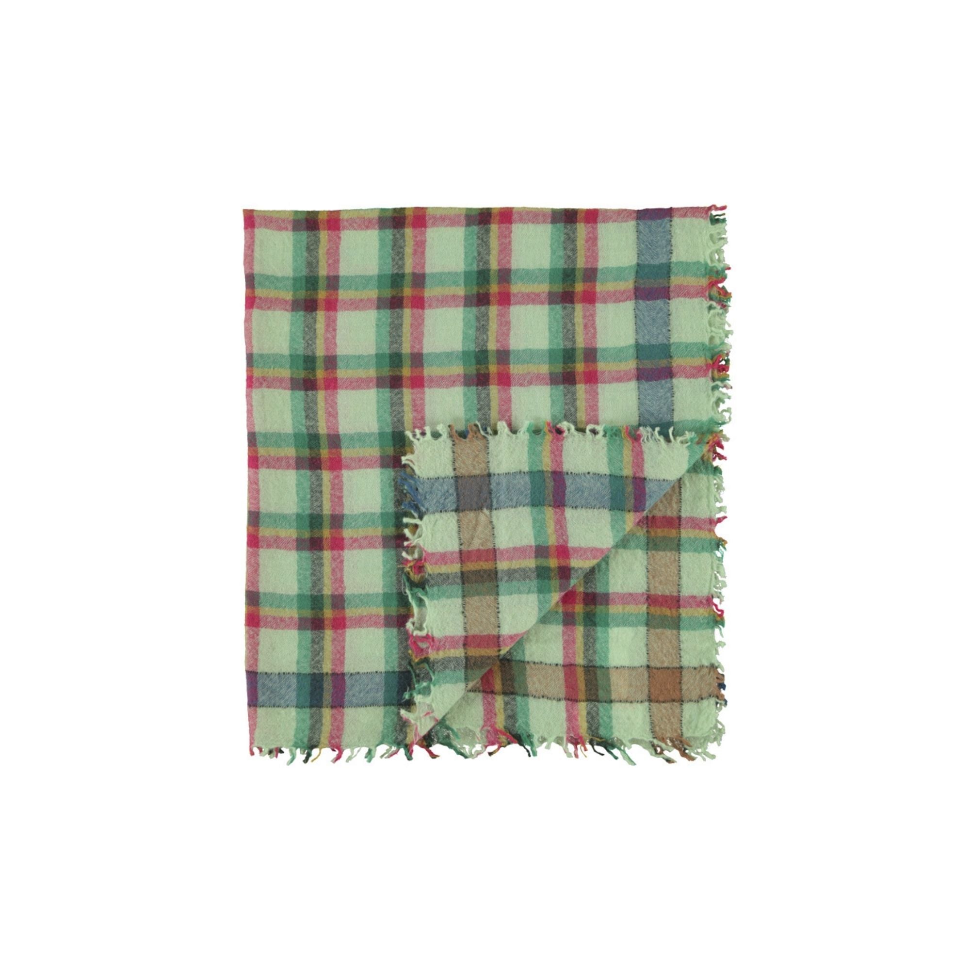 Scarf | Light Green Checkered