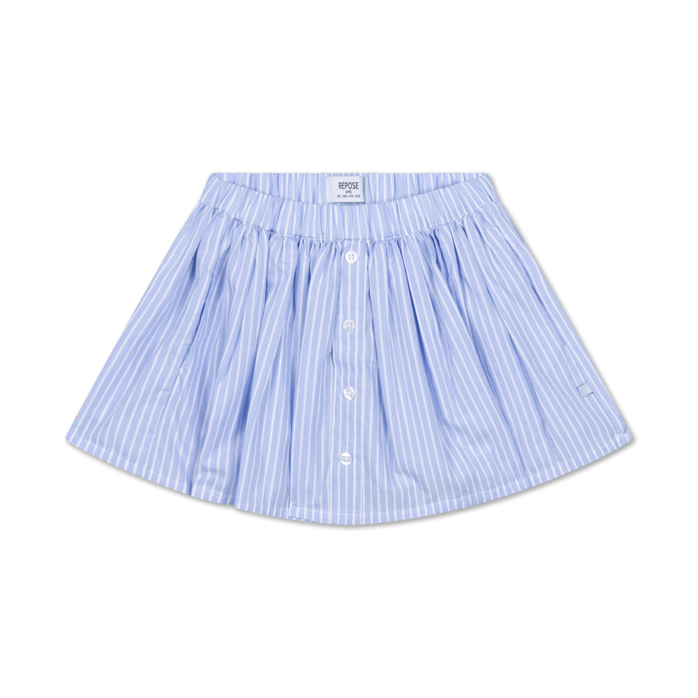 Button Down Skirt | Oxford Stripe